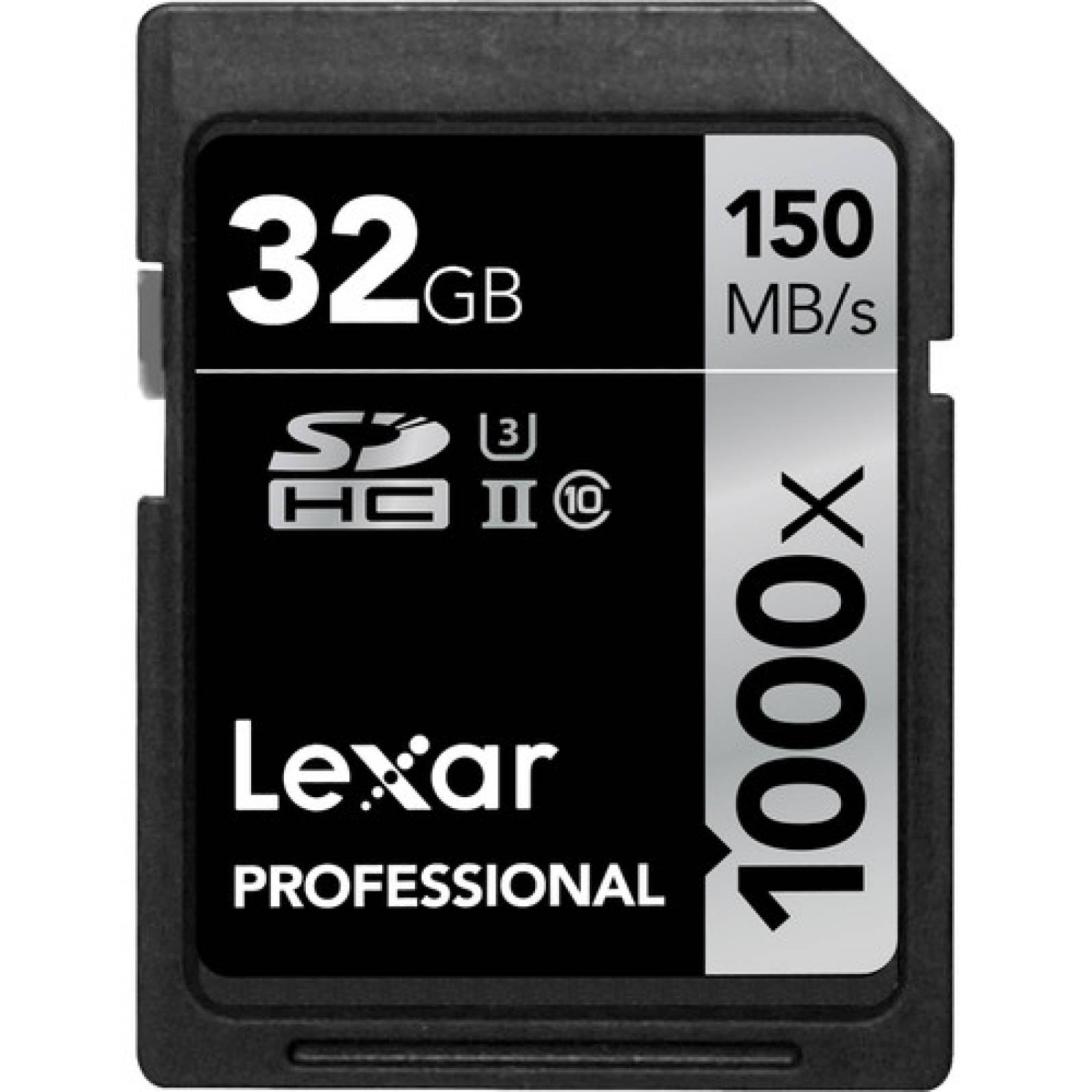 Tarjeta De Memoria Lexar 32GB SDHC 1000x Clase 10 UHS SPEED CLASS 3 Professional UHS II