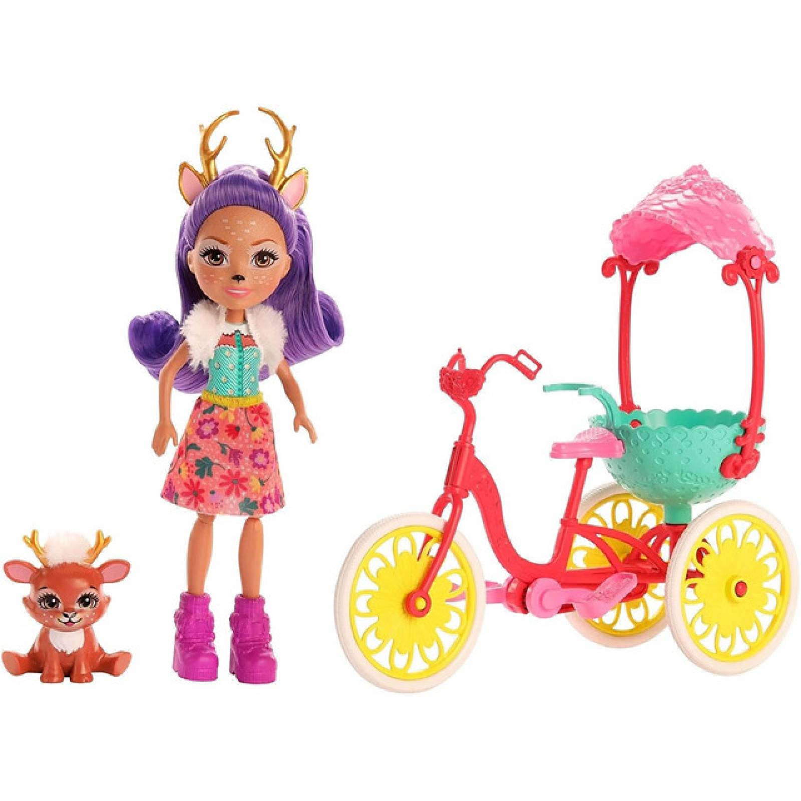 ENCHANTIMALS Danessa Deer y Sprint AMIGOS EN BICICLETA