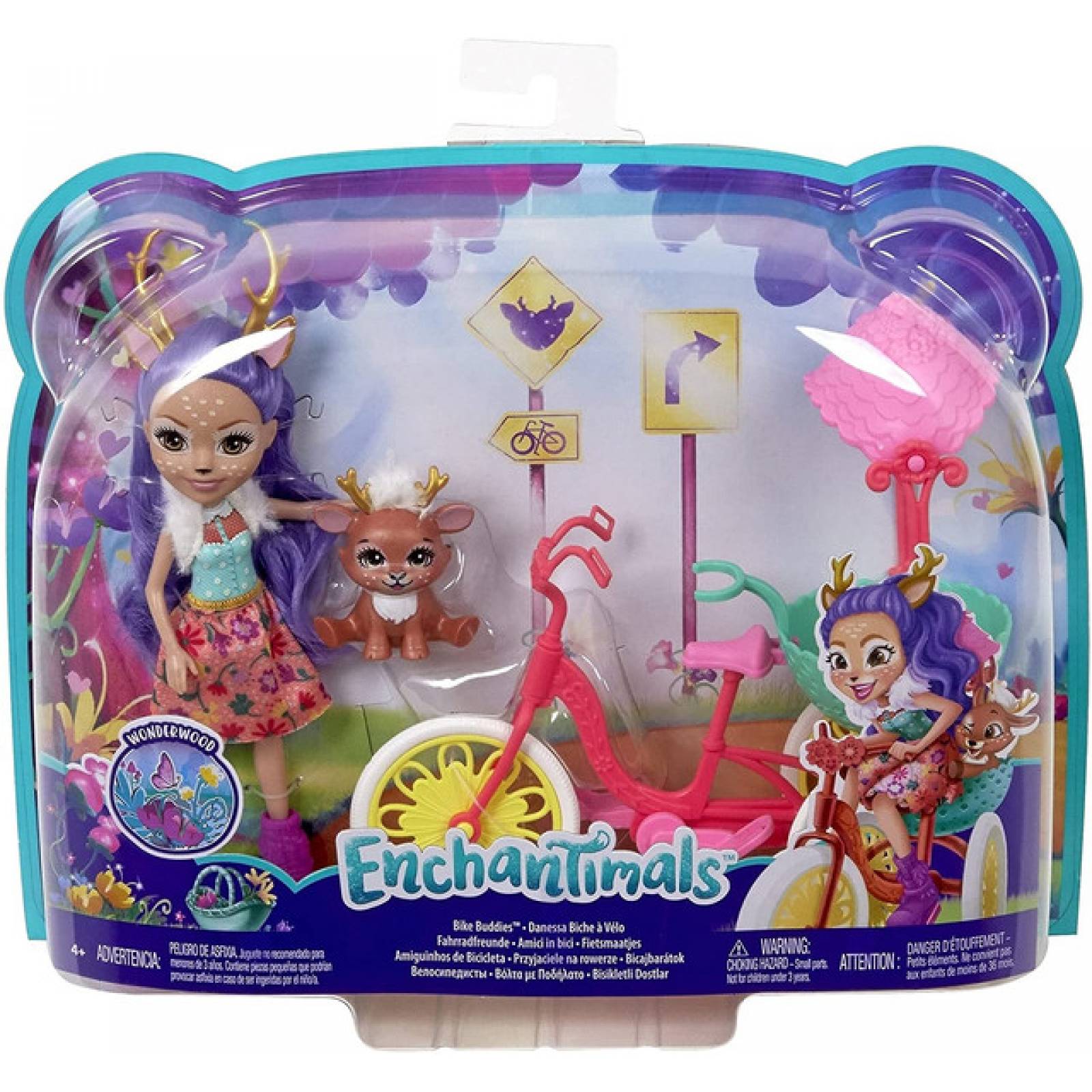 ENCHANTIMALS Danessa Deer y Sprint AMIGOS EN BICICLETA