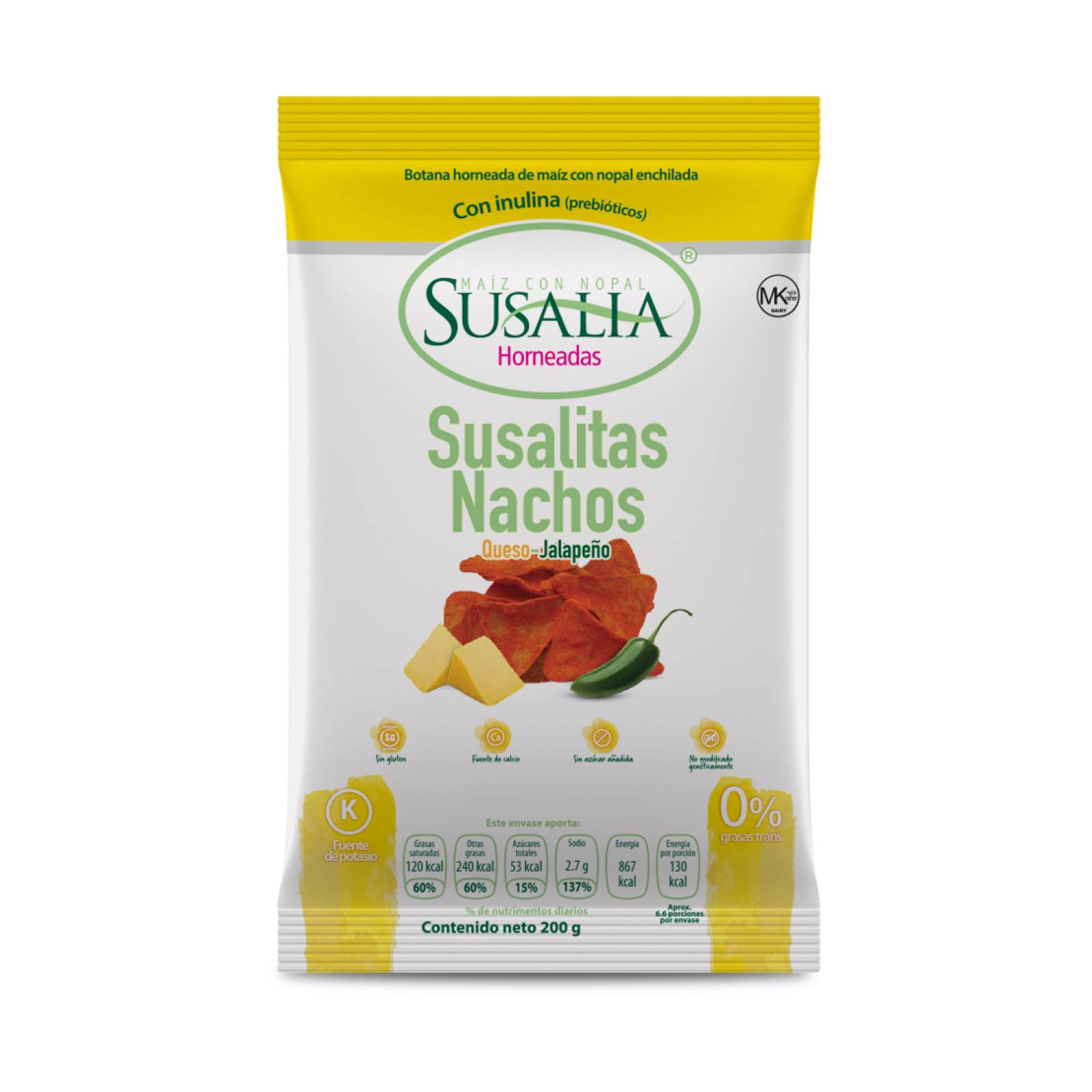SUSALIA Susalitas Nacho 200 gr. (Caja con 10 piezas)