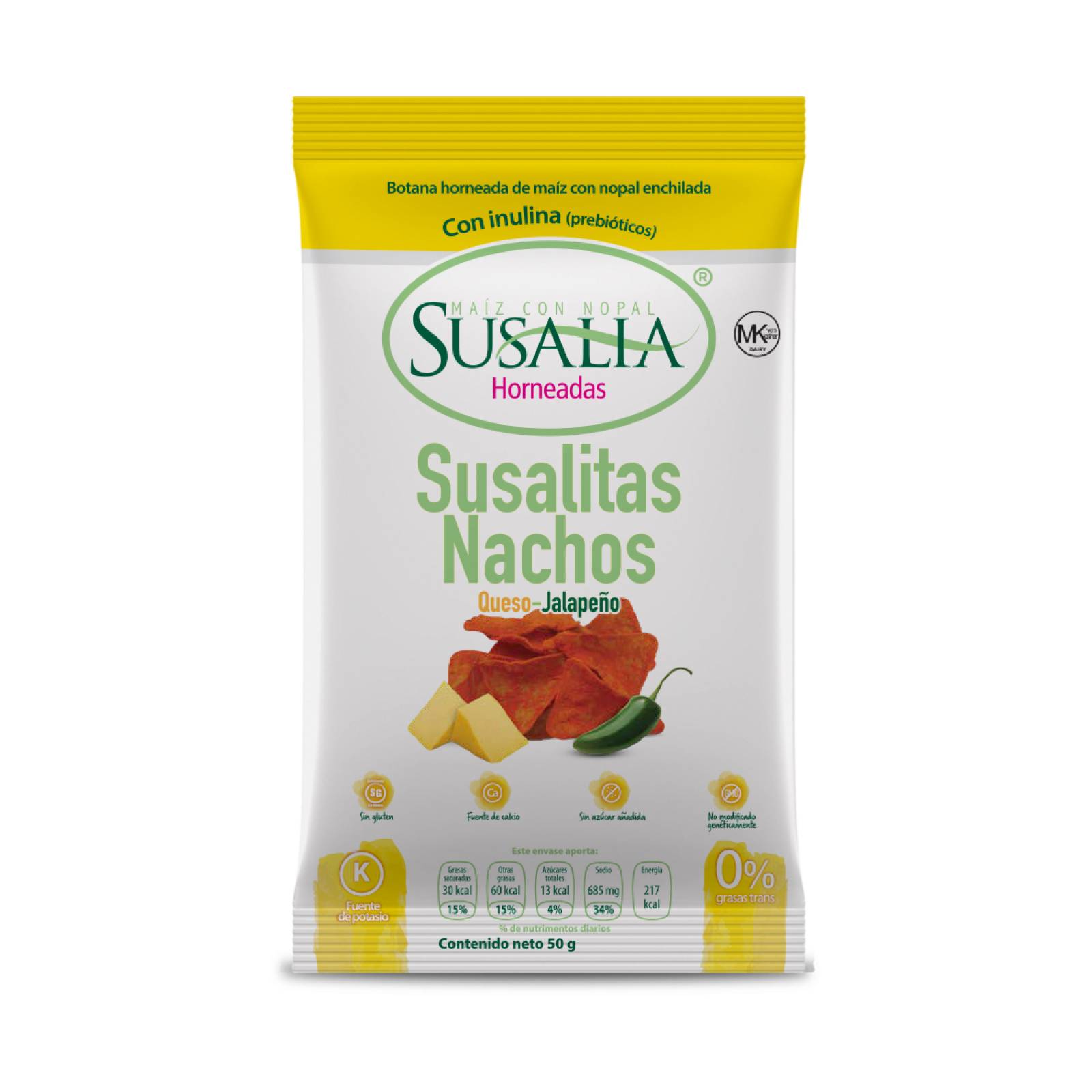 SUSALIA Susalitas Nacho 50 gr. (Caja con 12 piezas)