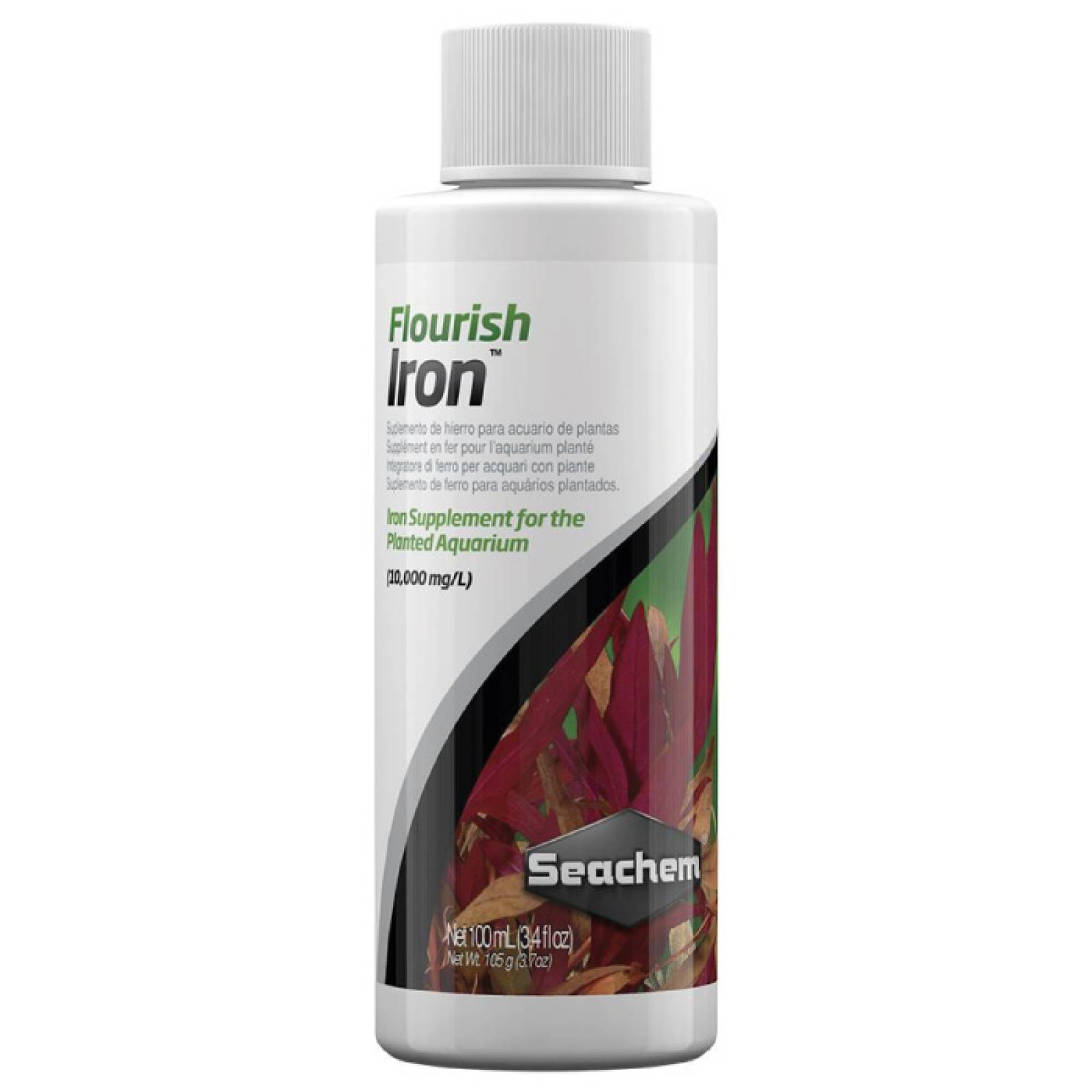 Seachem Flourish Iron 100 Mililitros 3,4 Onza Ideal para Acuario Plantado