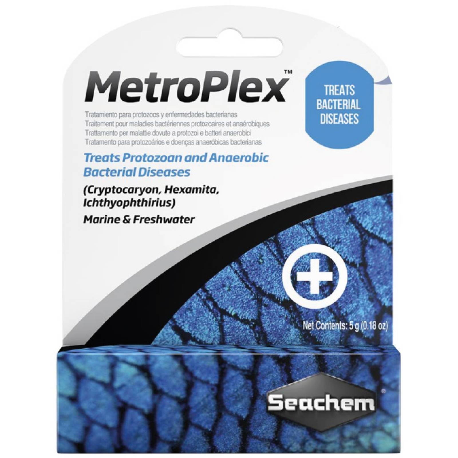 Seachem Metroplex Metronidazole 5 Gramos 0,2 Onza Medicamento para Enfermedades
