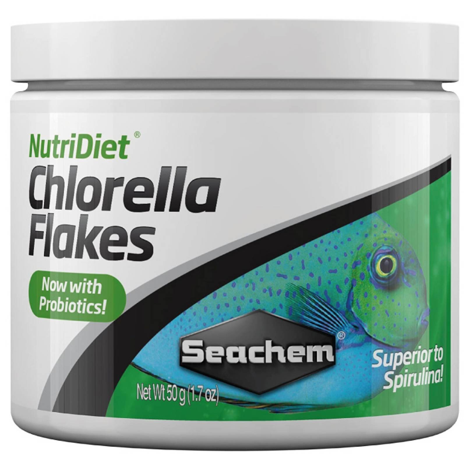 Seachem Nutridiet Chlorella Flakes Con Probióticos 15 gramos