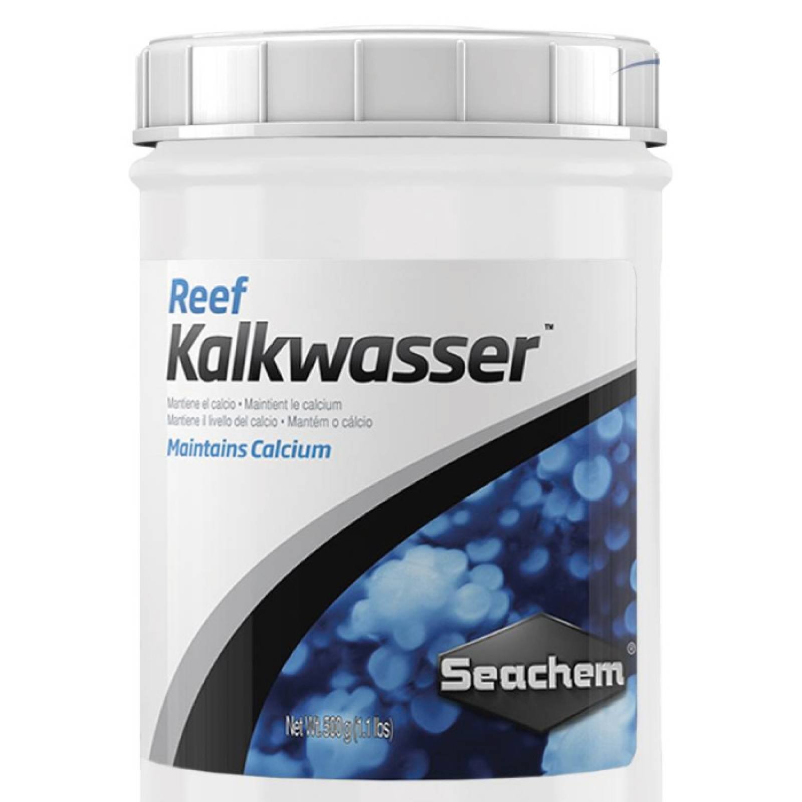 Seachem Reef Kalkwasser 500 Gramos 1.1 Libras Hidróxido  para Acuario Marino