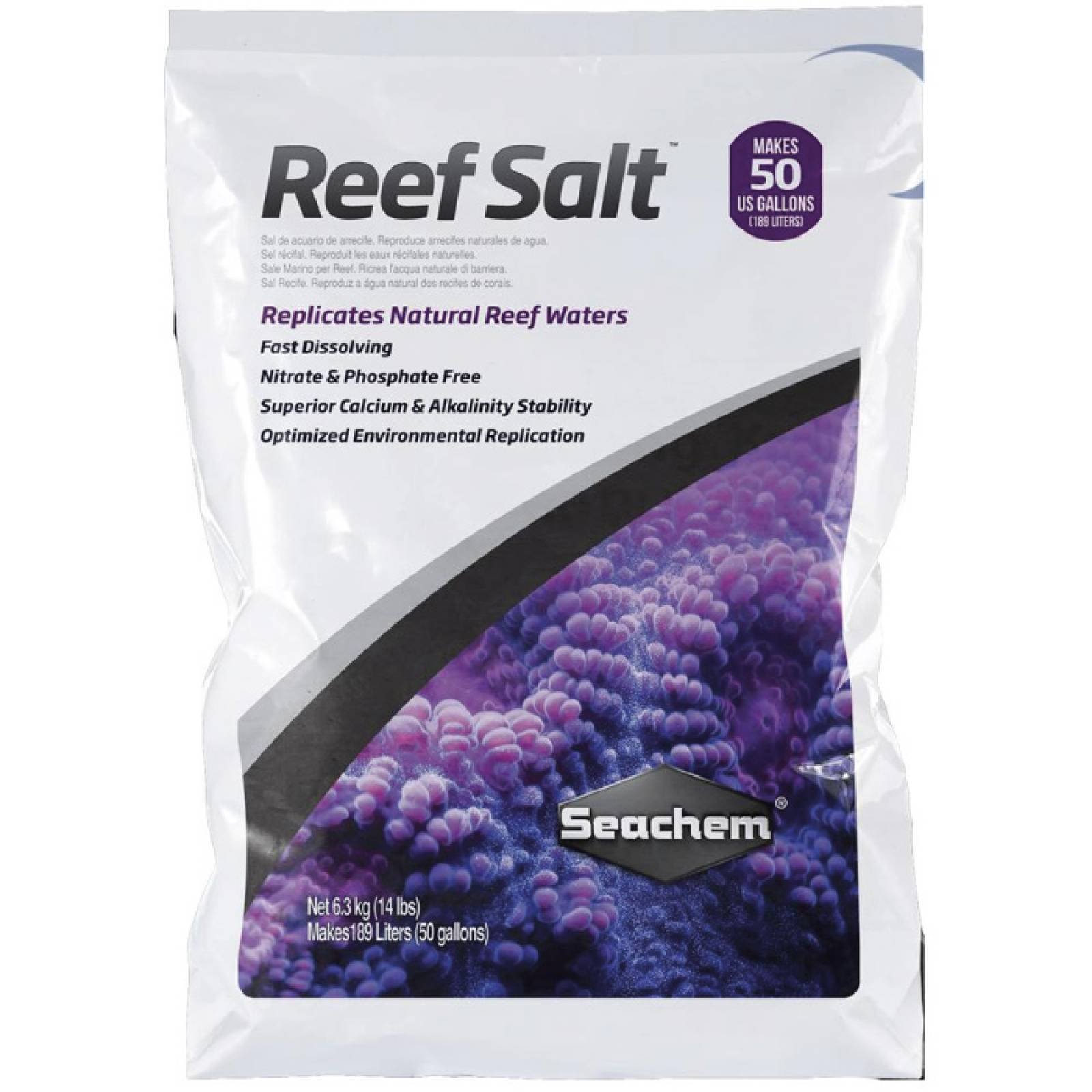 Seachem Reef Salt Seachem 6,3 Kg 14 Libras Profesional Para Arrecife