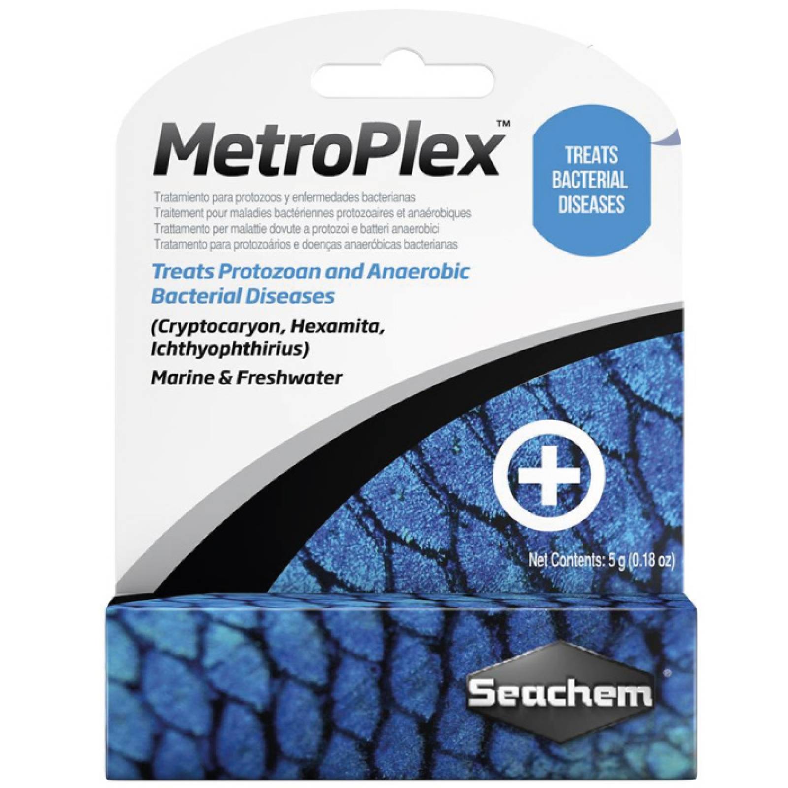 Seachem Metroplex Metronidazole 100 Gramos 0,2 Onza Medicamento para Enfermedades