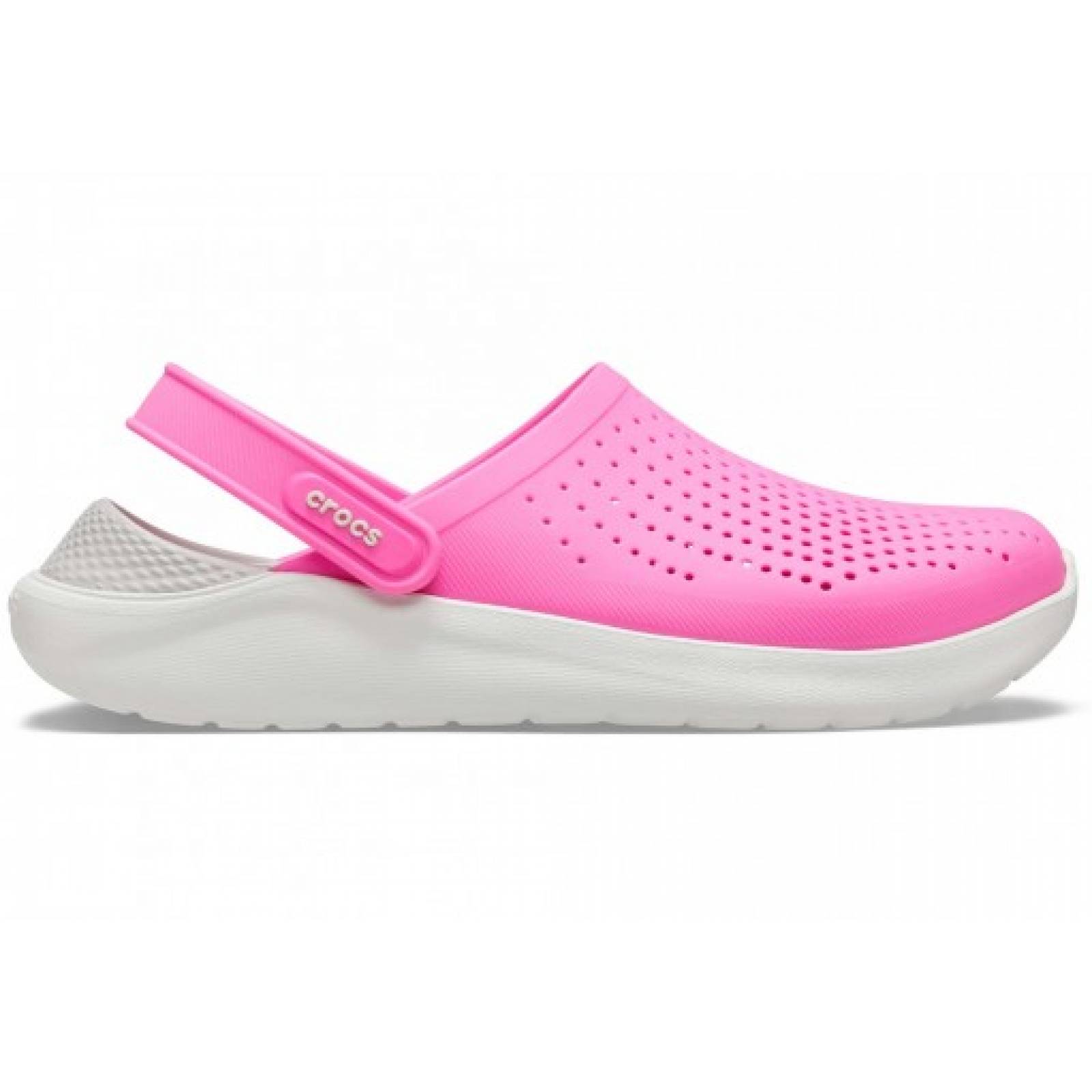 CLOGS CROCS 204592 6QV ELECTRIC PINK   ALMOST WHITE LITERIDE CLOG  22 27 DAMAS