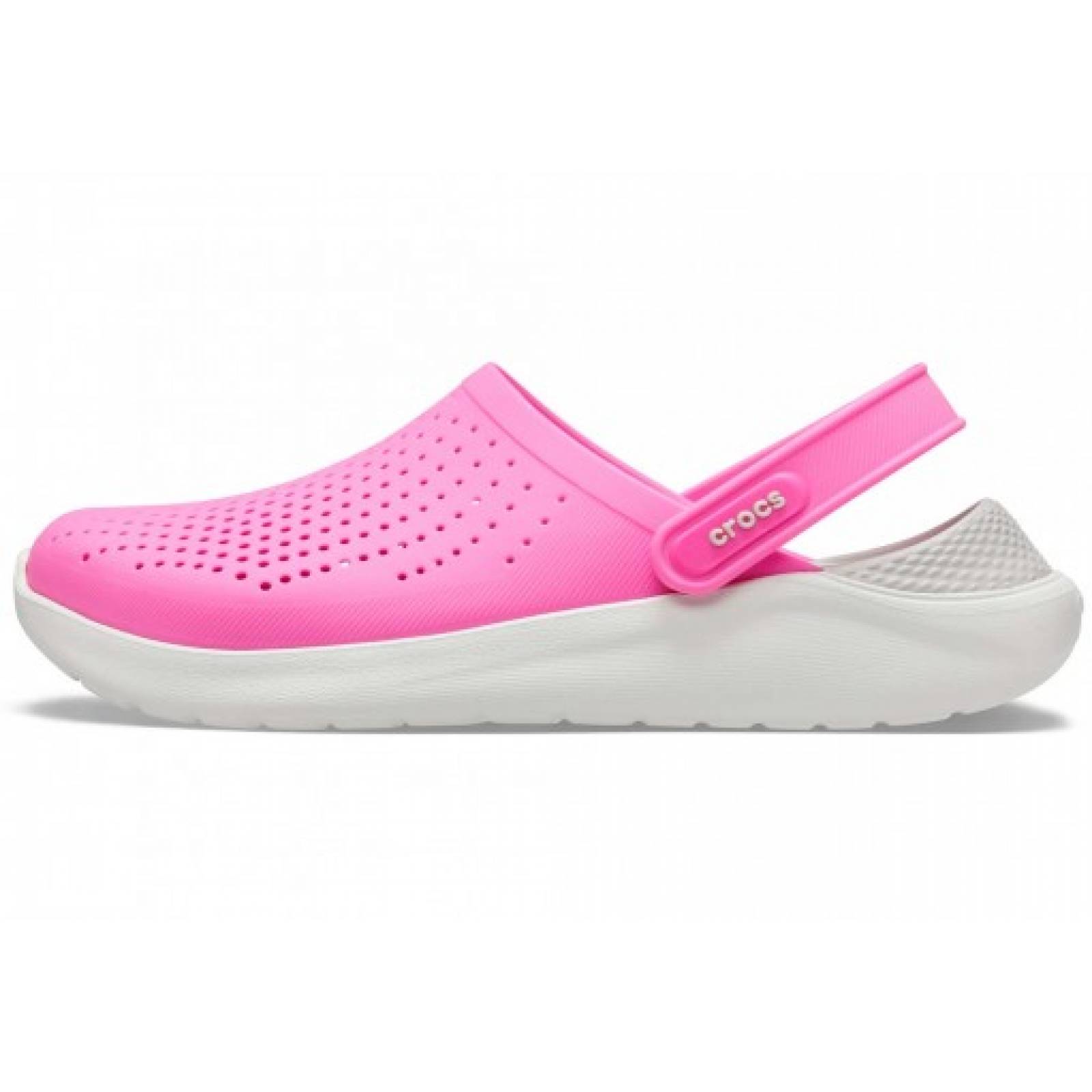 CLOGS CROCS 204592 6QV ELECTRIC PINK   ALMOST WHITE LITERIDE CLOG  22 27 DAMAS