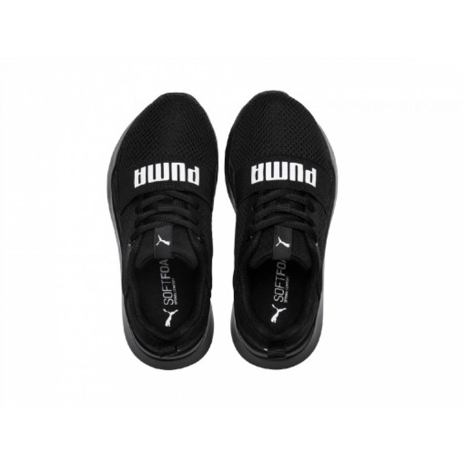 Tenis PUMA 366903 01 BLACK BLACK WIRED PS  17 21 NIÑOS