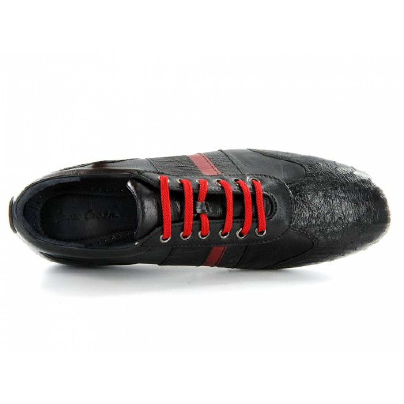 ZAPATOS CUADRA 20KPAL T AVESTRUZ LIZARD NEGRO ROJO  25 33 Hombre
