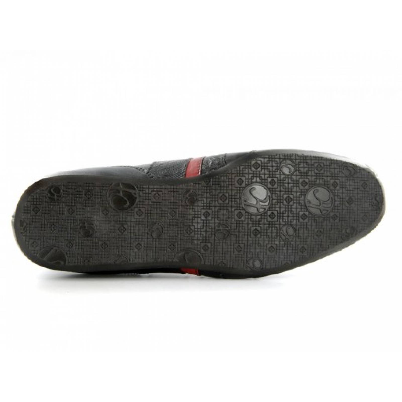 ZAPATOS CUADRA 20KPAL T AVESTRUZ LIZARD NEGRO ROJO  25 33 Hombre