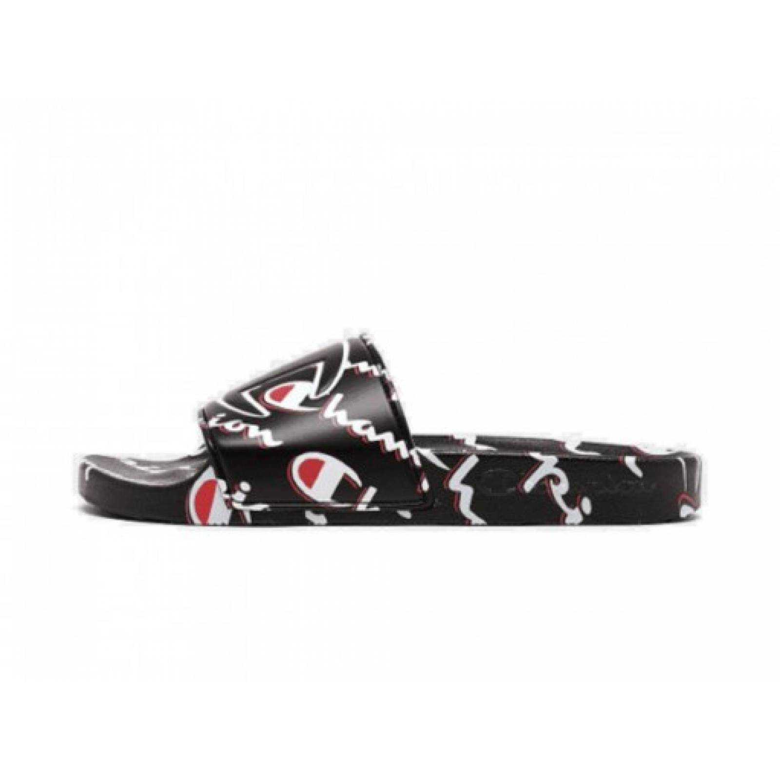 SANDALIAS CHAMPION CP 100571 M BLACK WHITE RED IPO MEGA SCRIPT  26 30 CABALLEROS