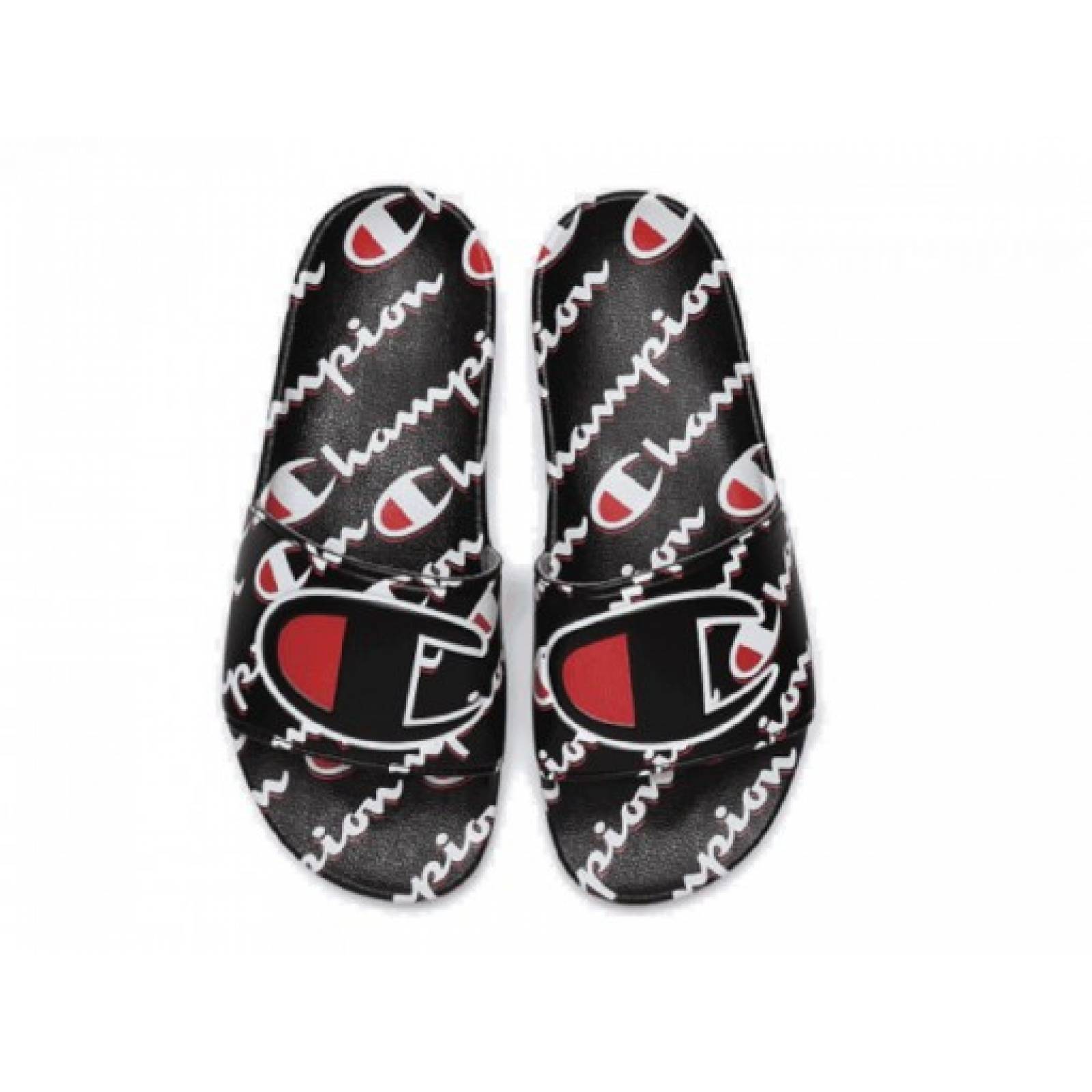 SANDALIAS CHAMPION CP 100571 M BLACK WHITE RED IPO MEGA SCRIPT  26 30 CABALLEROS