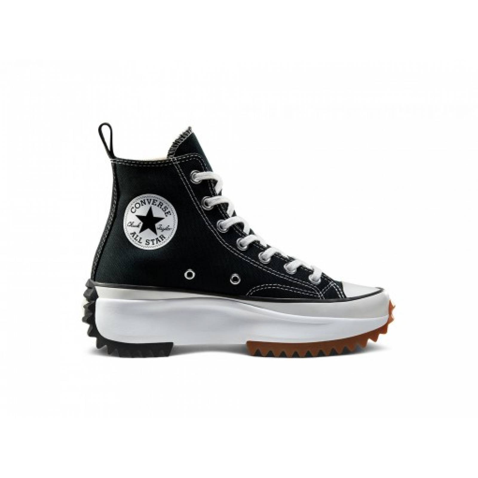 Tenis CONVERSE 166800 BLACK WHITE GUM RUN STAR HIKE HI  23 27 DAMAS