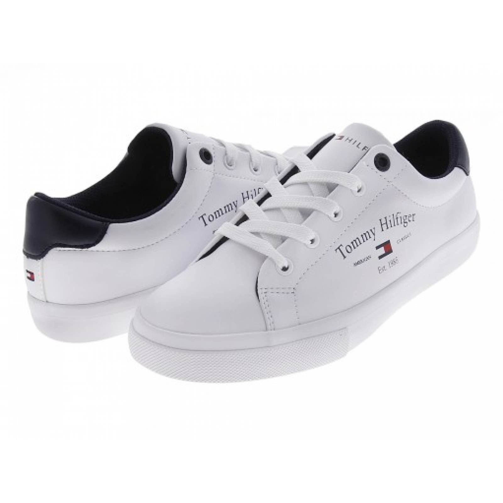 Tenis TOMMY HILFIGER FW0 5266 YBR WHITE CORPORATE  23 27 DAMAS