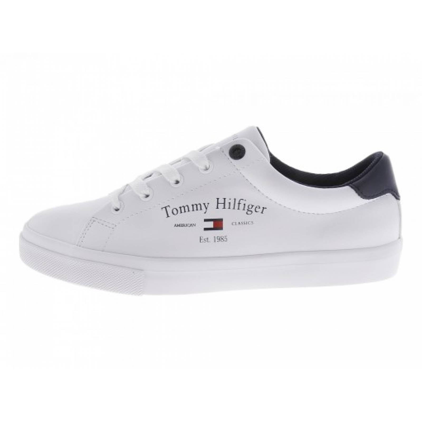 Tenis TOMMY HILFIGER FW0 5266 YBR WHITE CORPORATE  23 27 DAMAS