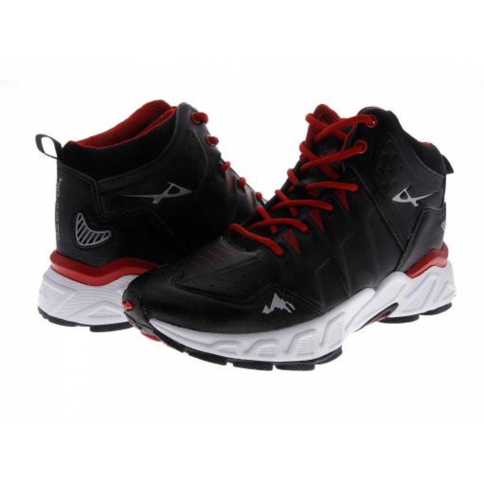 Tenis PONTIAC AXL 728 NEGRO ROJO VOLCANO  25 30 CABALLEROS
