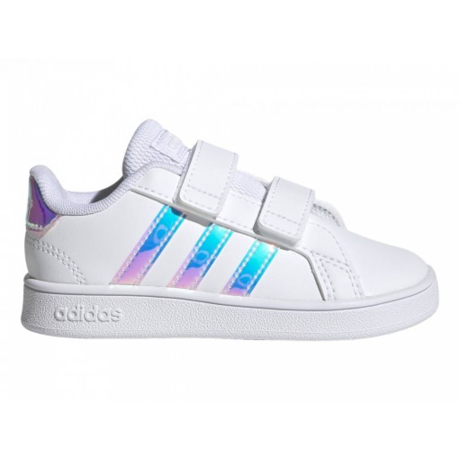Tenis ADIDAS FW1276 CLOUD WHITE CLOUD WHITE DASH GREY GRAND COURT I  12 16 NIÑAS