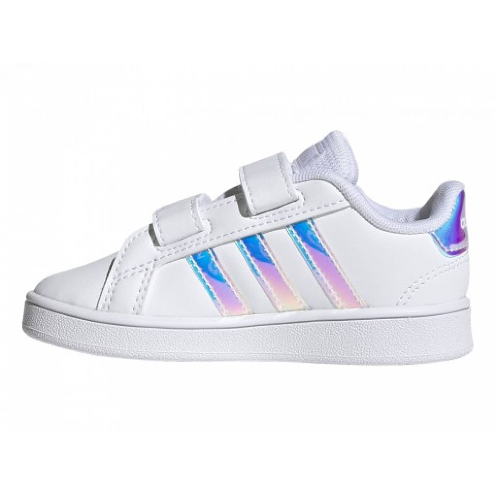 Tenis ADIDAS FW1276 CLOUD WHITE CLOUD WHITE DASH GREY GRAND COURT I  12 16 NIÑAS