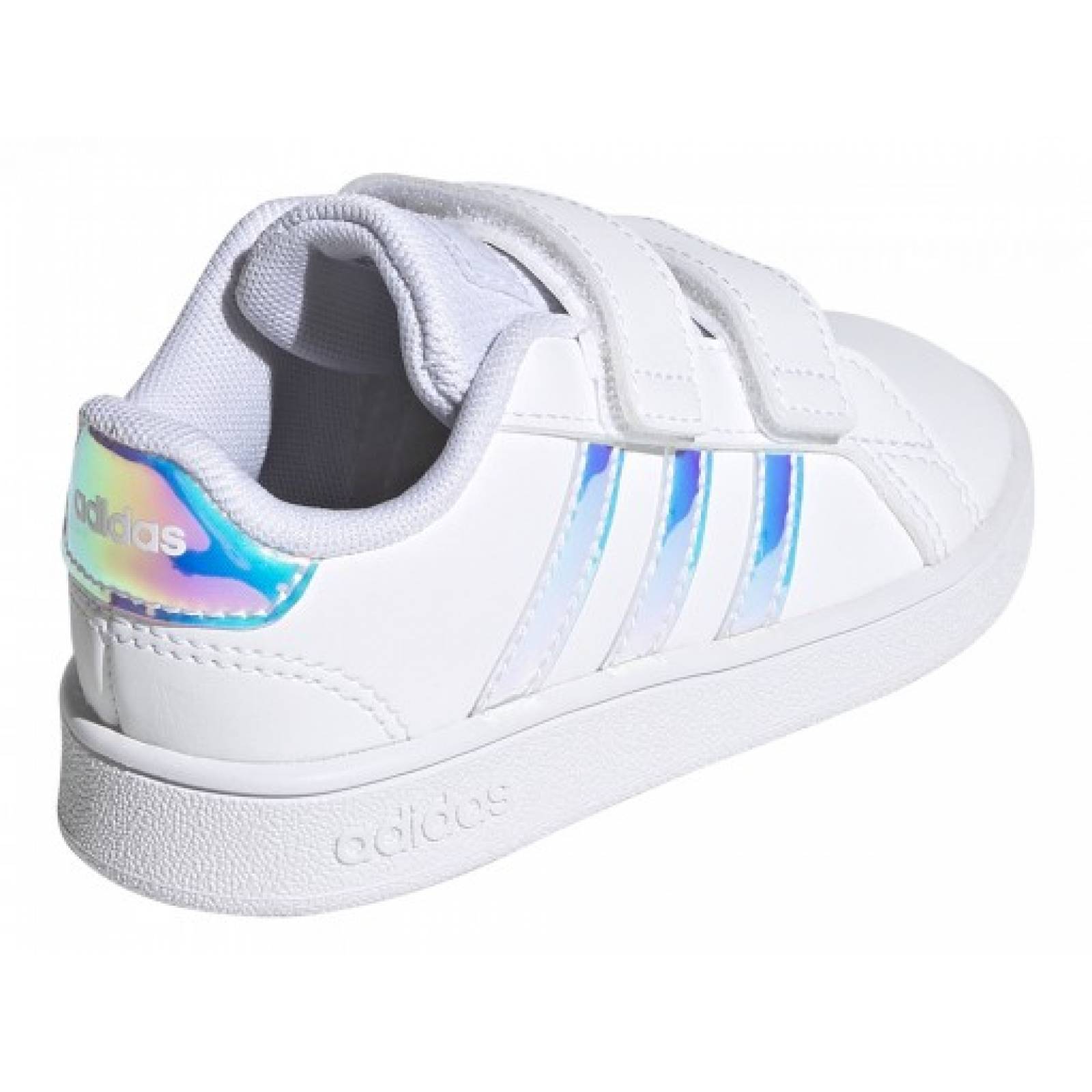 Tenis ADIDAS FW1276 CLOUD WHITE CLOUD WHITE DASH GREY GRAND COURT I  12 16 NIÑAS