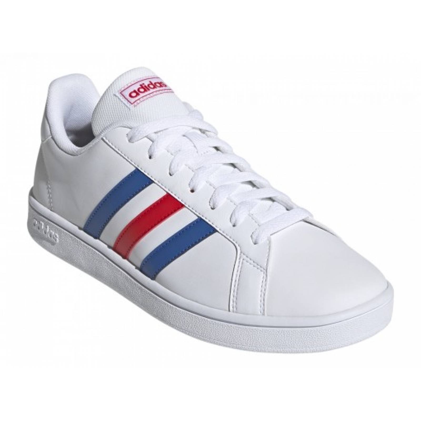 Tenis ADIDAS EE7901 CLOUD WHITE   BLUE   ACTIVE RED GRAND COURT BASE  25 30 CABALLEROS