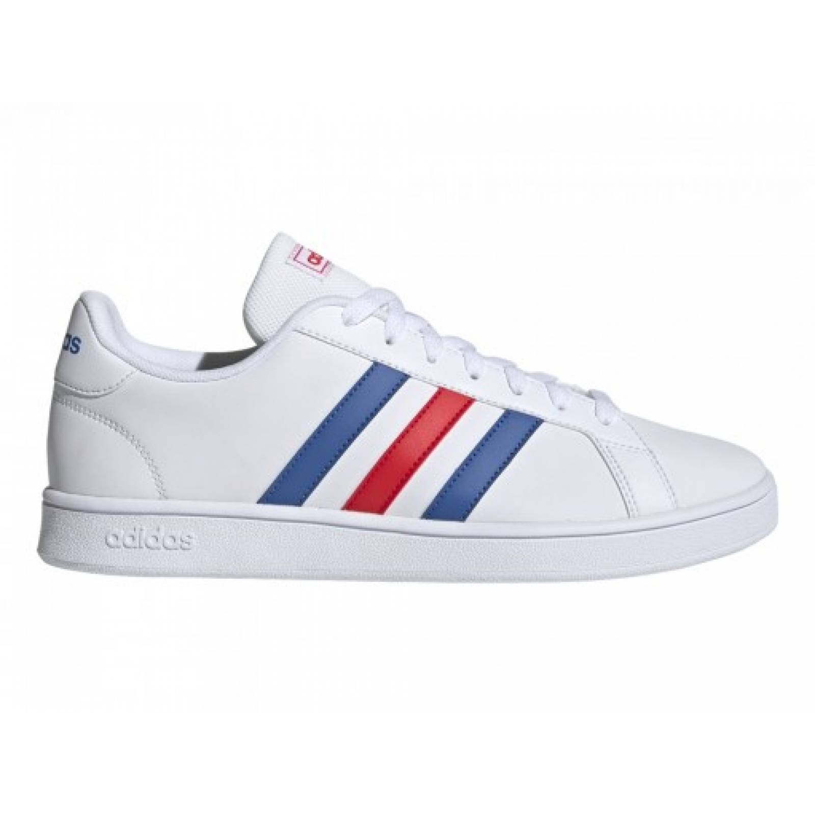 Tenis ADIDAS EE7901 CLOUD WHITE   BLUE   ACTIVE RED GRAND COURT BASE  25 30 CABALLEROS