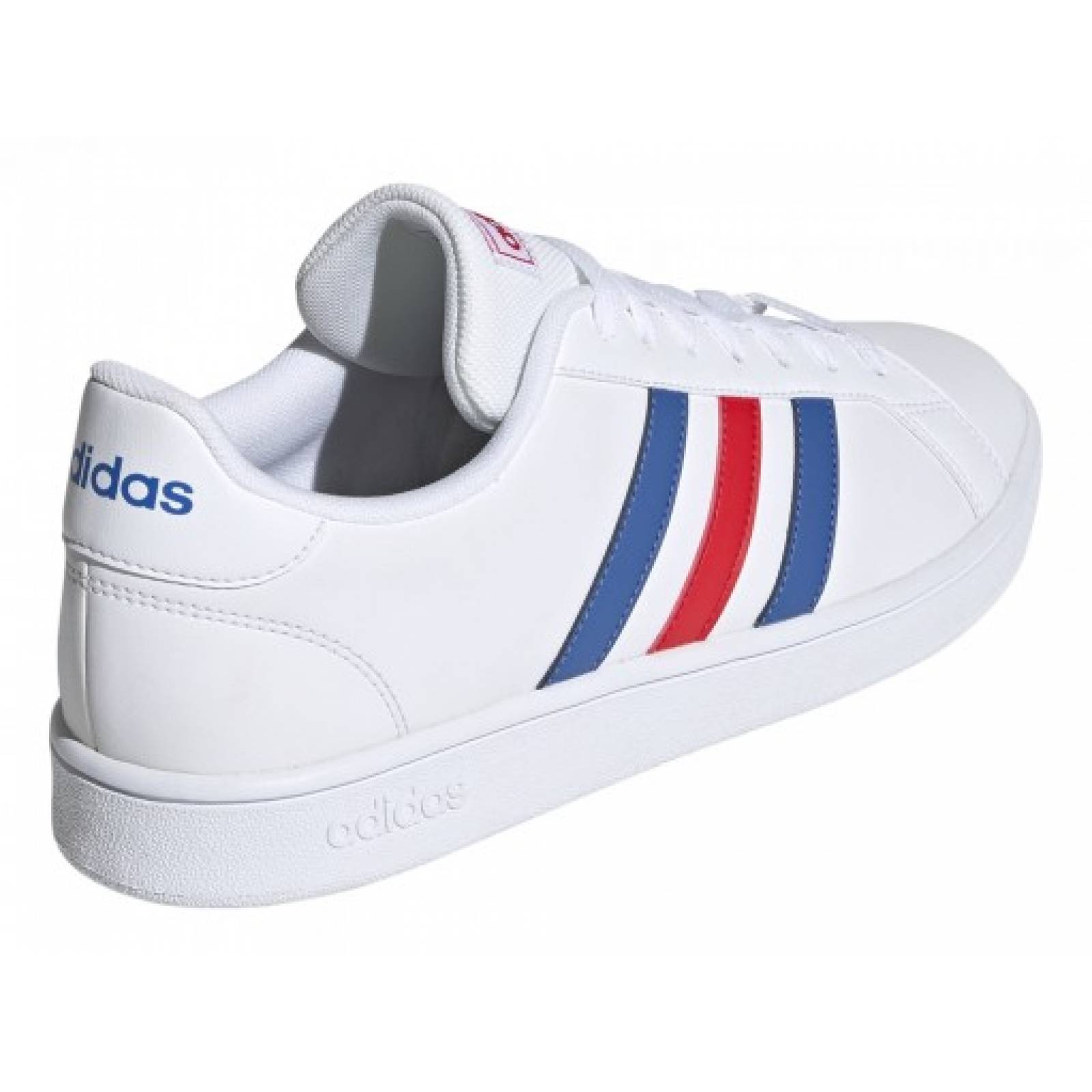 Tenis ADIDAS EE7901 CLOUD WHITE   BLUE   ACTIVE RED GRAND COURT BASE  25 30 CABALLEROS