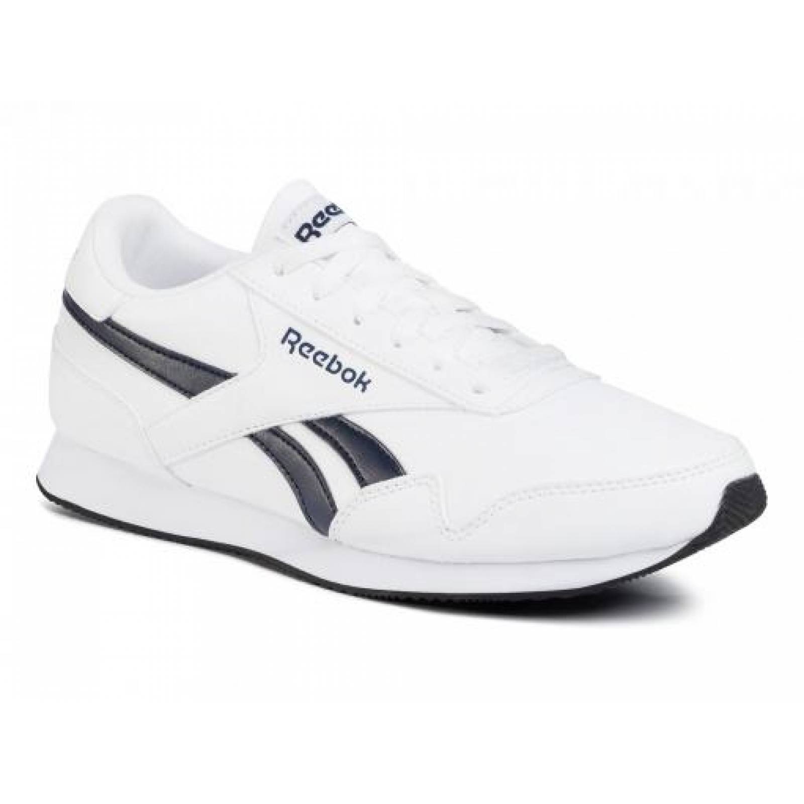 Tenis REEBOK EF7790 WHITE CONAVY BLACK ROYAL CL JOGGER 3  25 30 CABALLEROS