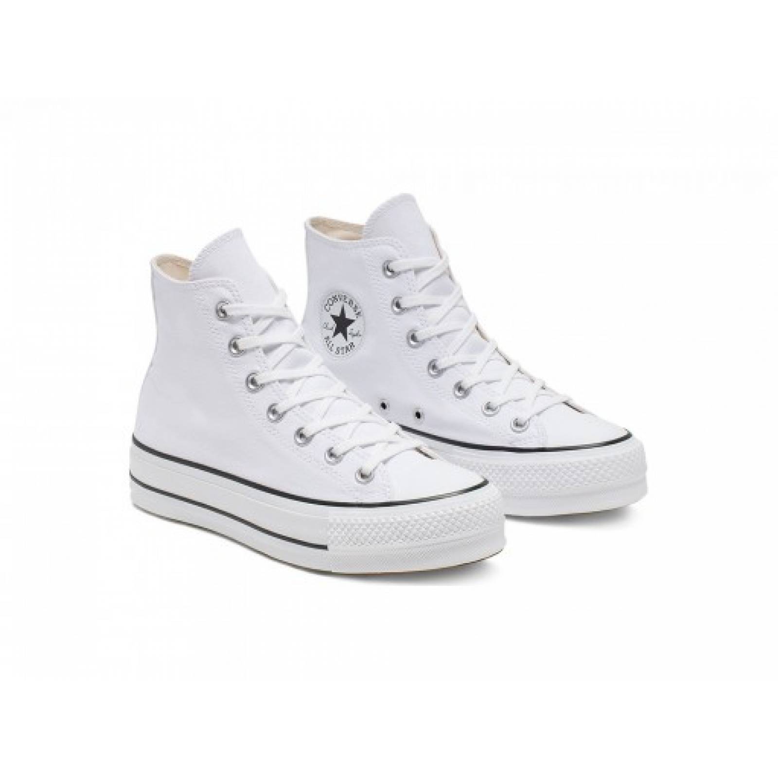 Tenis CONVERSE 560846 WHITE BLACK WHITE CHUCK TAYLOR ALL STAR LIFT HI  23 27 DAMAS
