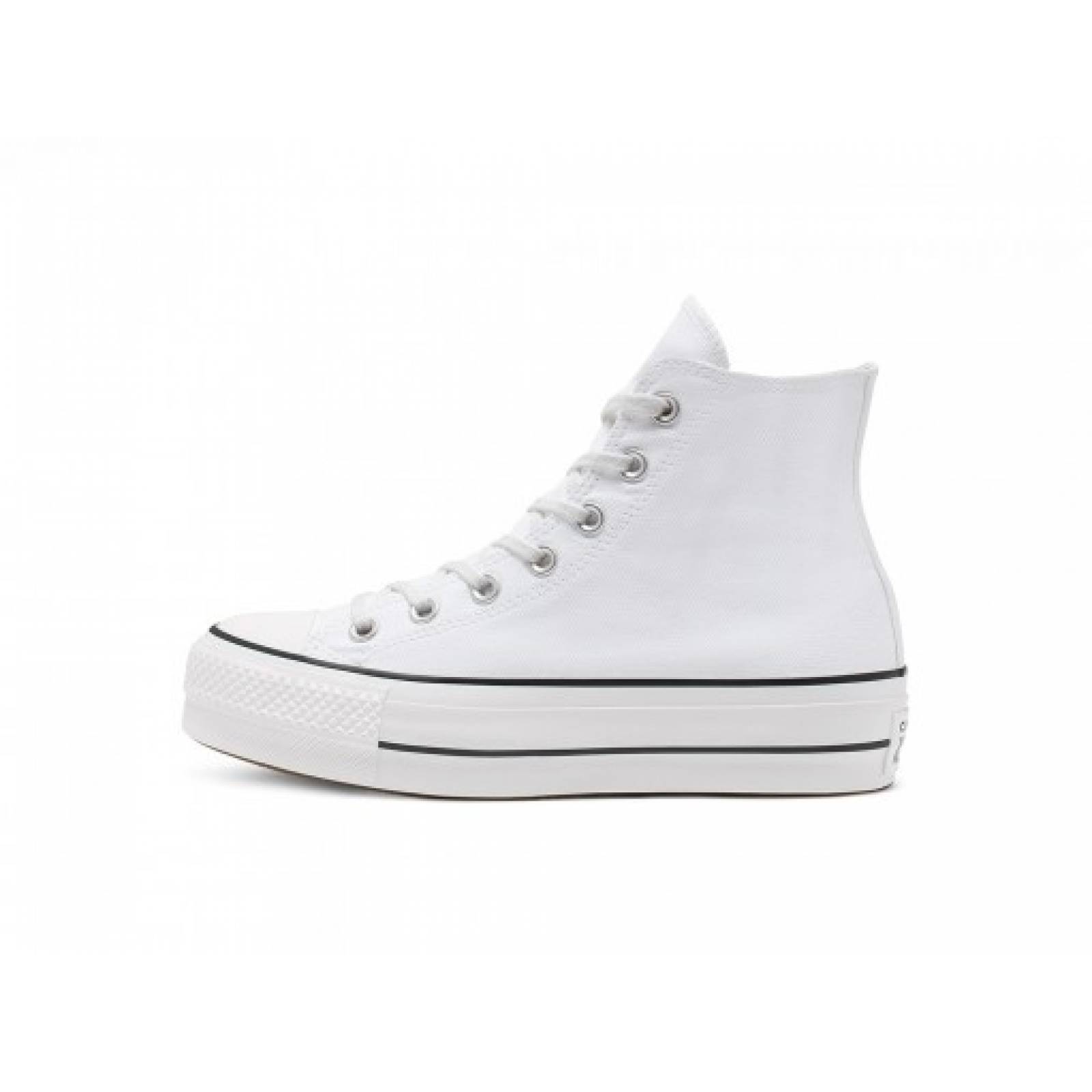 Tenis CONVERSE 560846 WHITE BLACK WHITE CHUCK TAYLOR ALL STAR LIFT HI  23 27 DAMAS
