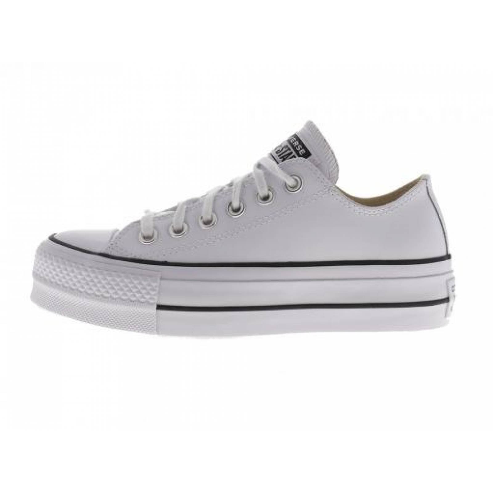 Tenis CONVERSE 561680 WHITE BLACK WHITE CHUCK TAYLOR ALL STAR LIFT CLEAN OX  23 0 AL 26 5 DAMAS