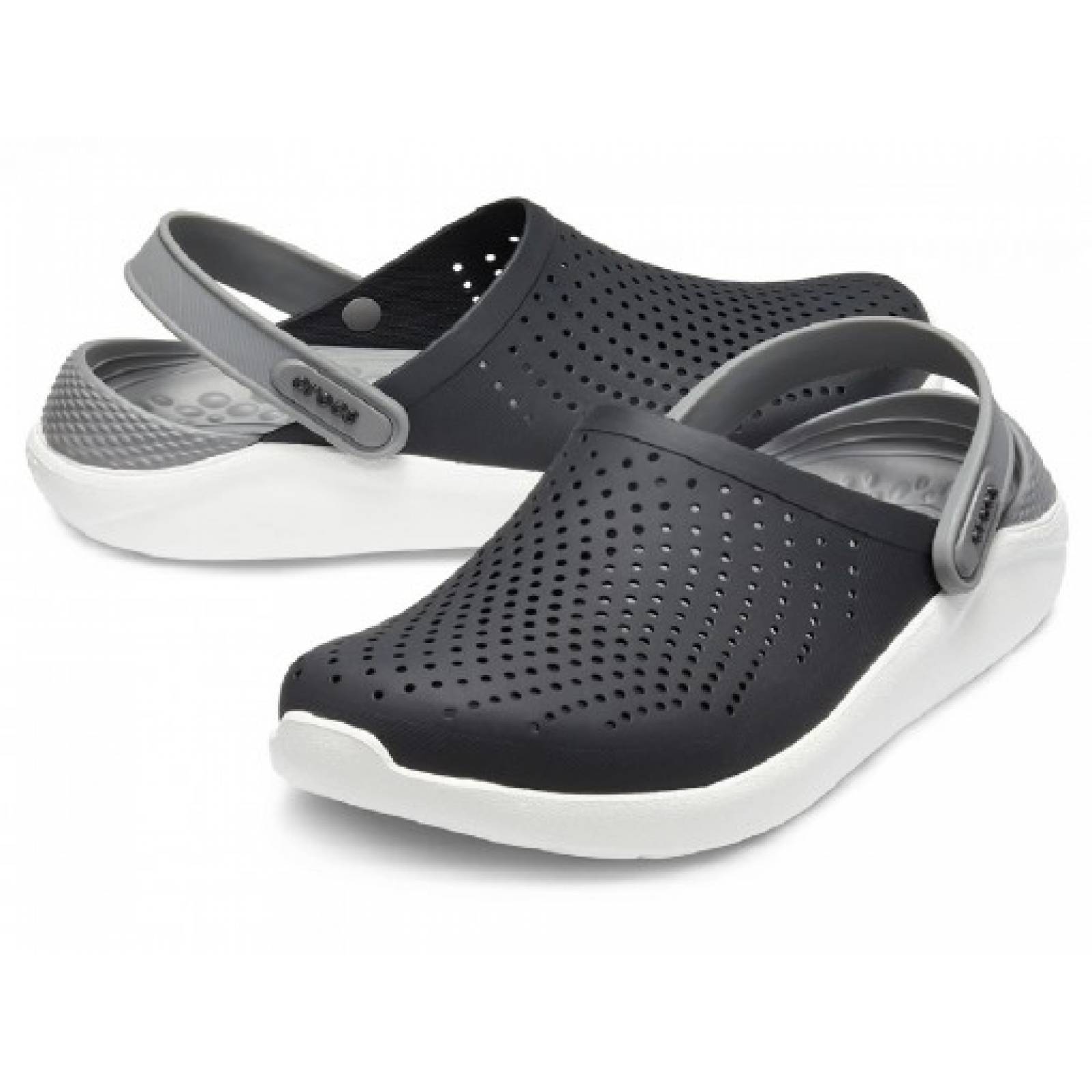 SANDALIAS CROCS 204592 05M BLACK SMOKE LITERIDE CLOG  23 31 CABALLEROS