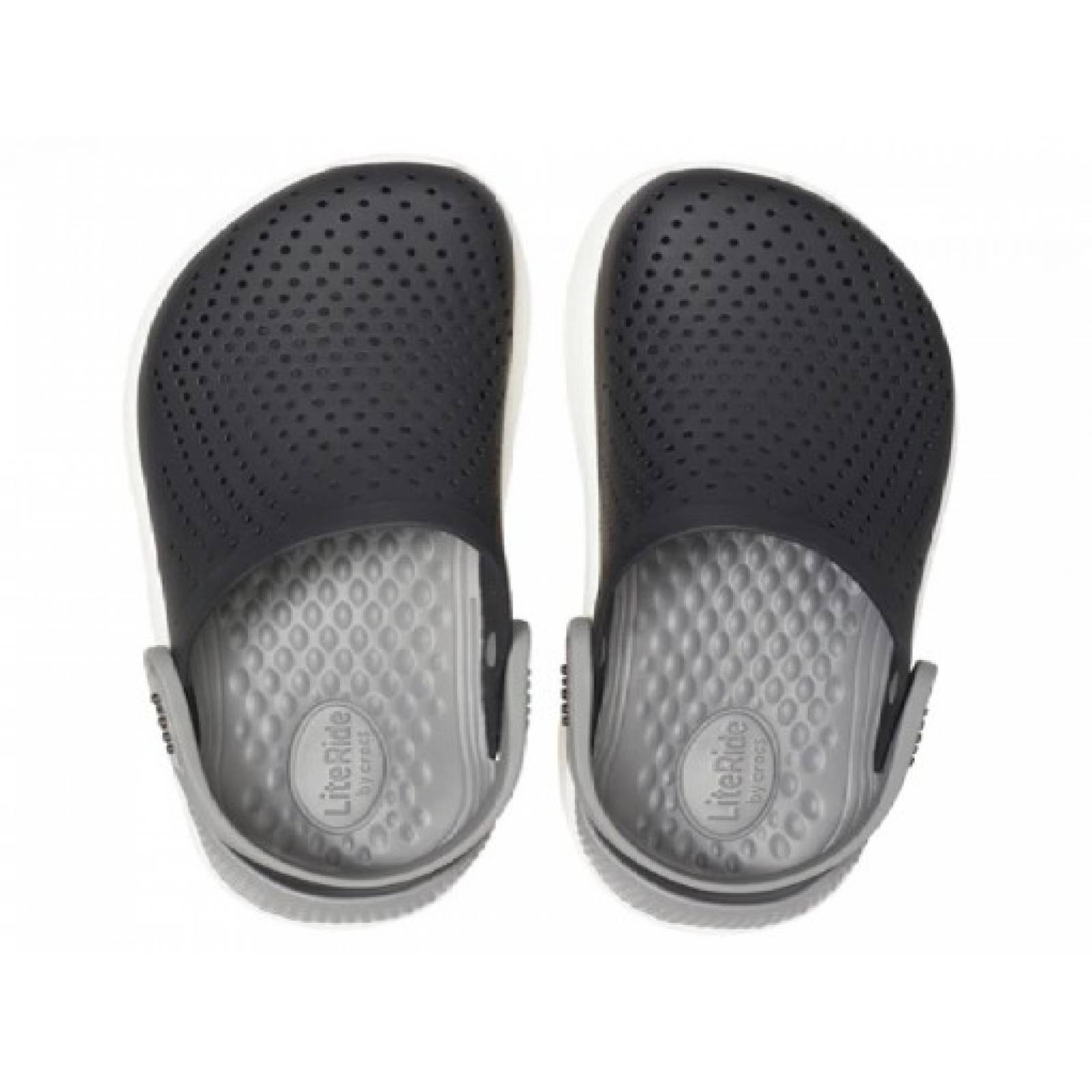 SANDALIAS CROCS 204592 05M BLACK SMOKE LITERIDE CLOG  23 31 CABALLEROS