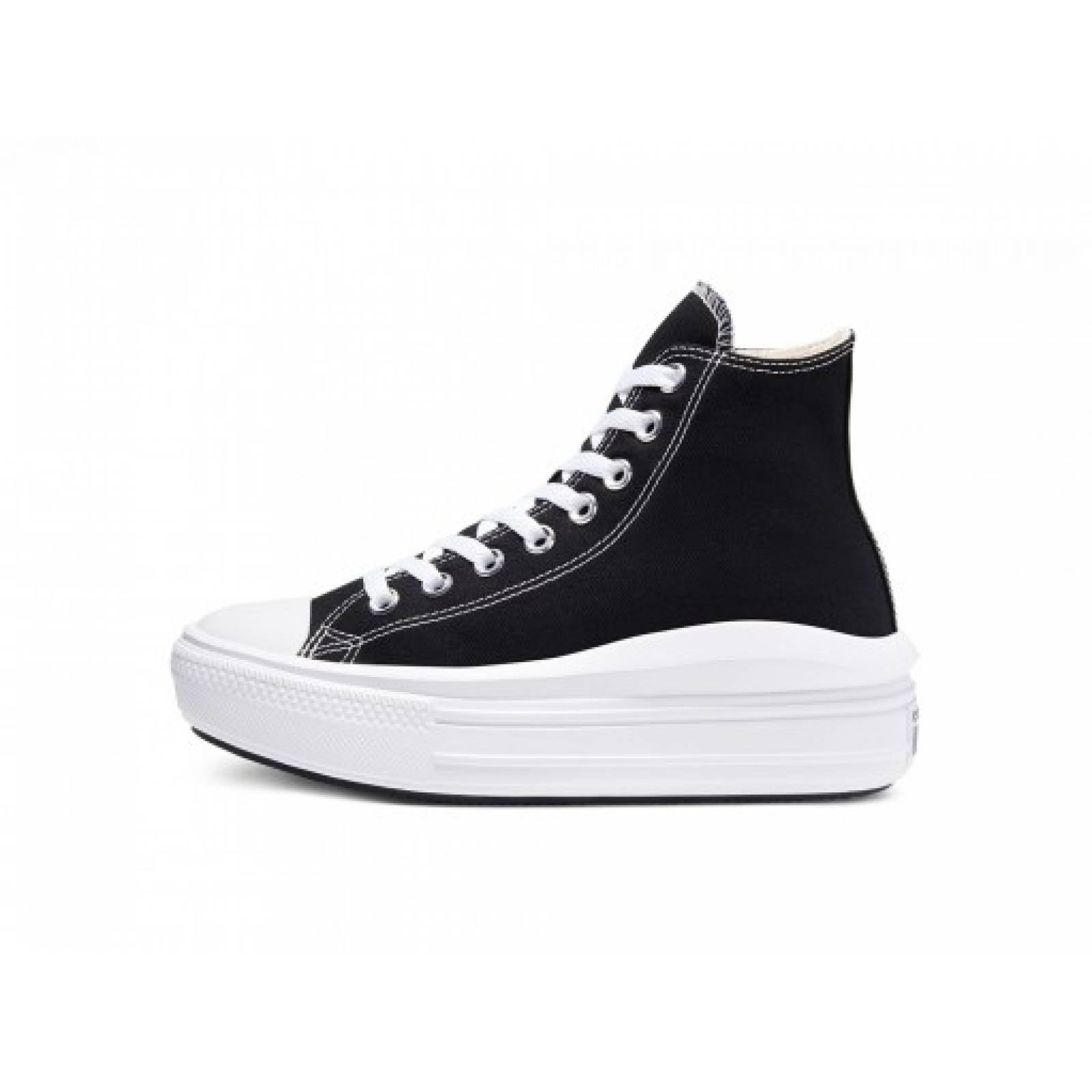 Tenis CONVERSE 568497 BLACK NATURAL IVORY WHITE CHUCK TAYLOR ALL STAR MOVE PLATFORM  23 27 DAMAS