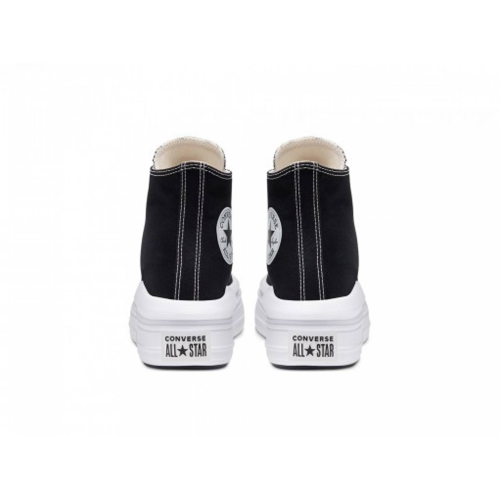 Tenis CONVERSE 568497 BLACK NATURAL IVORY WHITE CHUCK TAYLOR ALL STAR MOVE PLATFORM  23 27 DAMAS