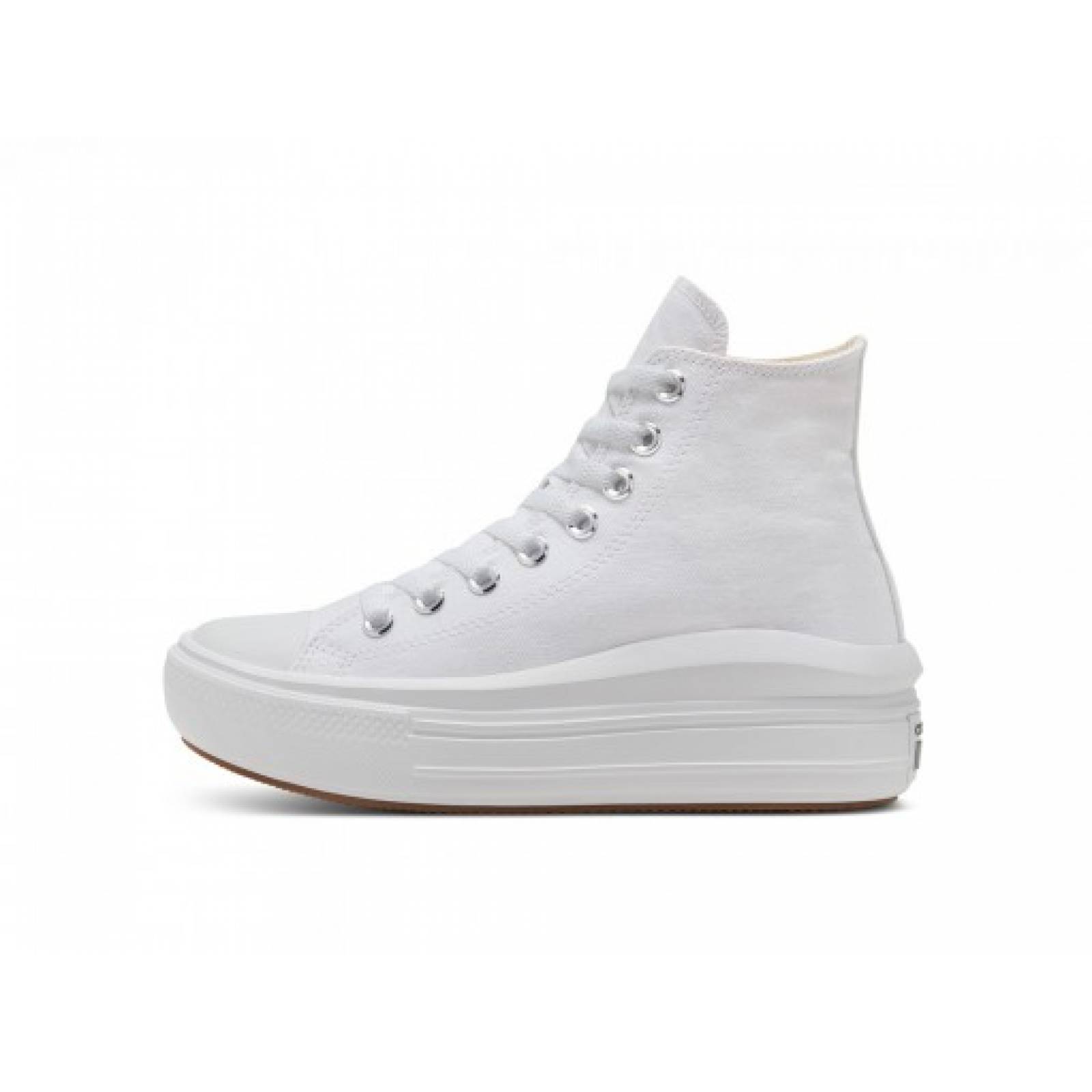 Tenis CONVERSE 568498 WHITE NATURAL IVORY BLACK CHUCK TAYLOR ALL STAR MOVE PLATFORM  23 27 DAMAS