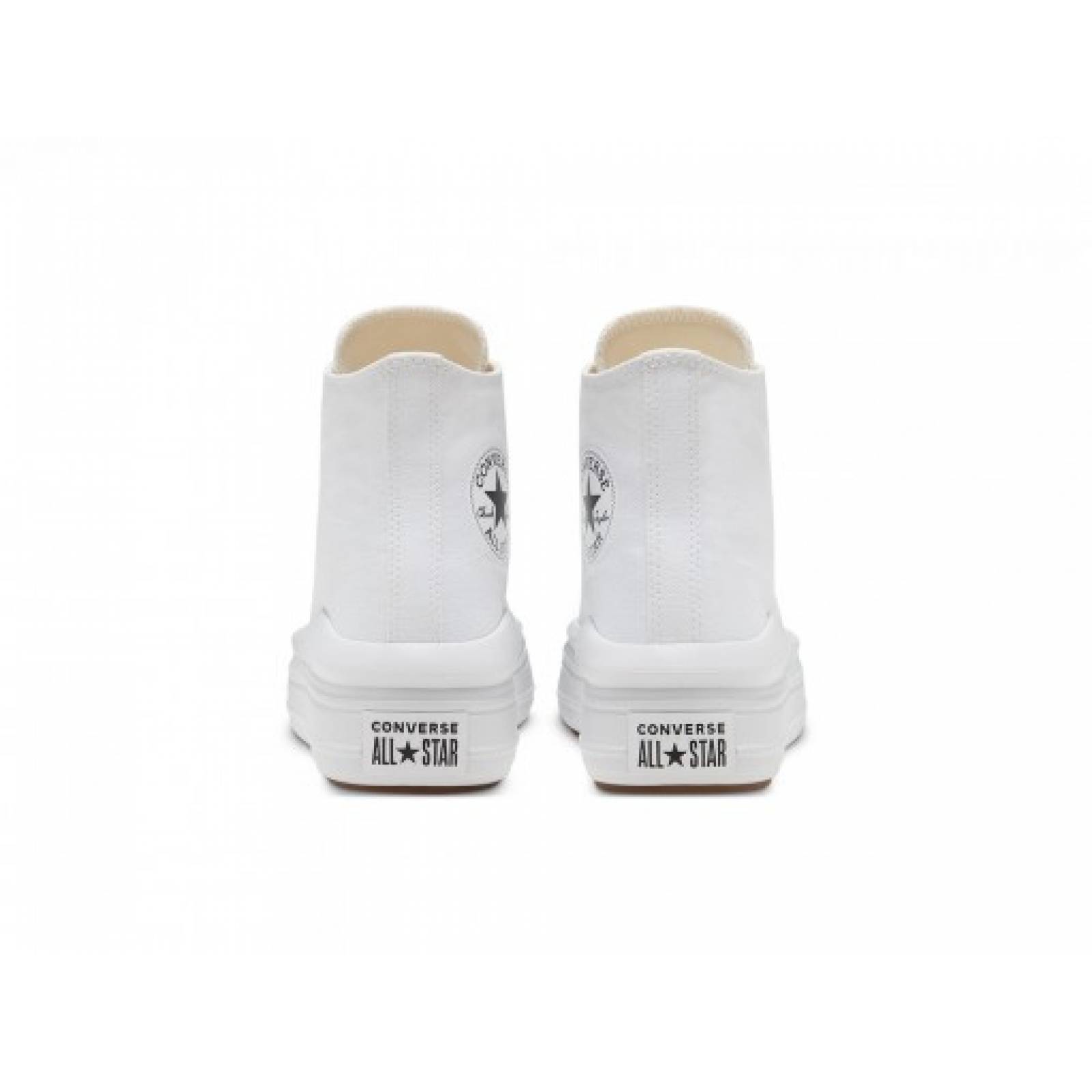 Tenis CONVERSE 568498 WHITE NATURAL IVORY BLACK CHUCK TAYLOR ALL STAR MOVE PLATFORM  23 27 DAMAS