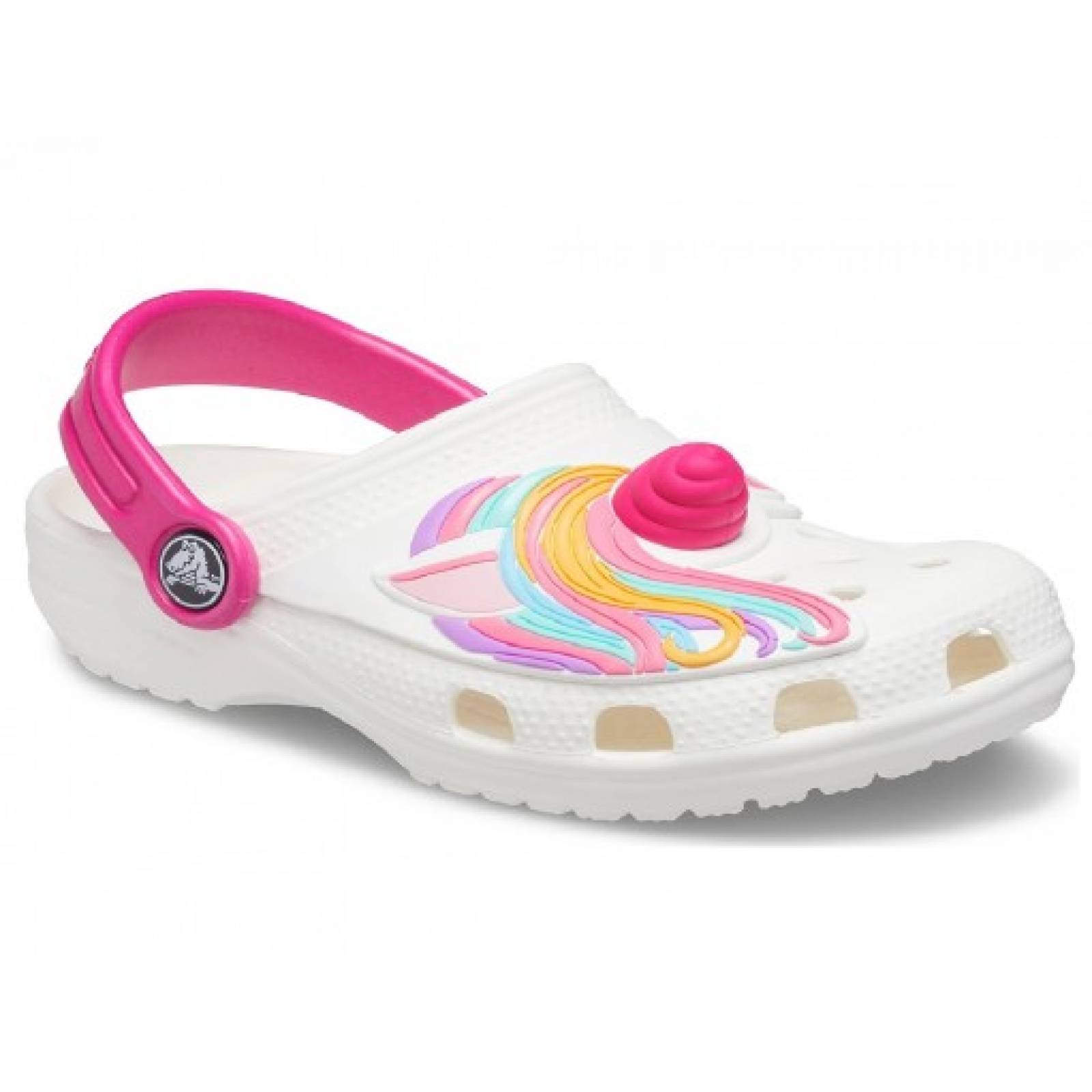 CLOGS CROCS 207073 100 WHITE CLASSIC UNICORN CLOG K  12 23 NIÑAS