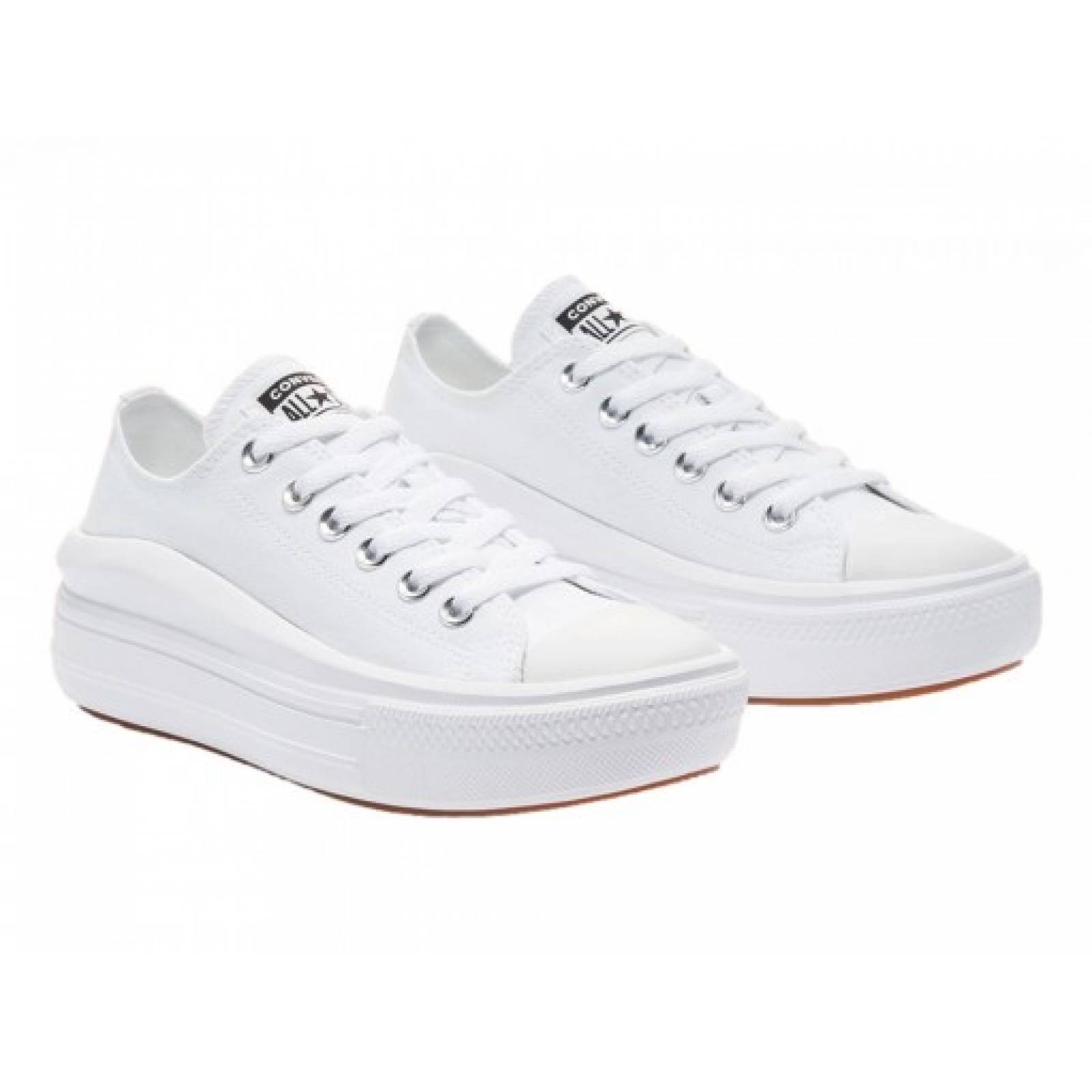 Tenis CONVERSE 570257 WHITE WHITE WHITE CHUCK TAYLOR ALL STAR MOVE OX  22 27 DAMAS