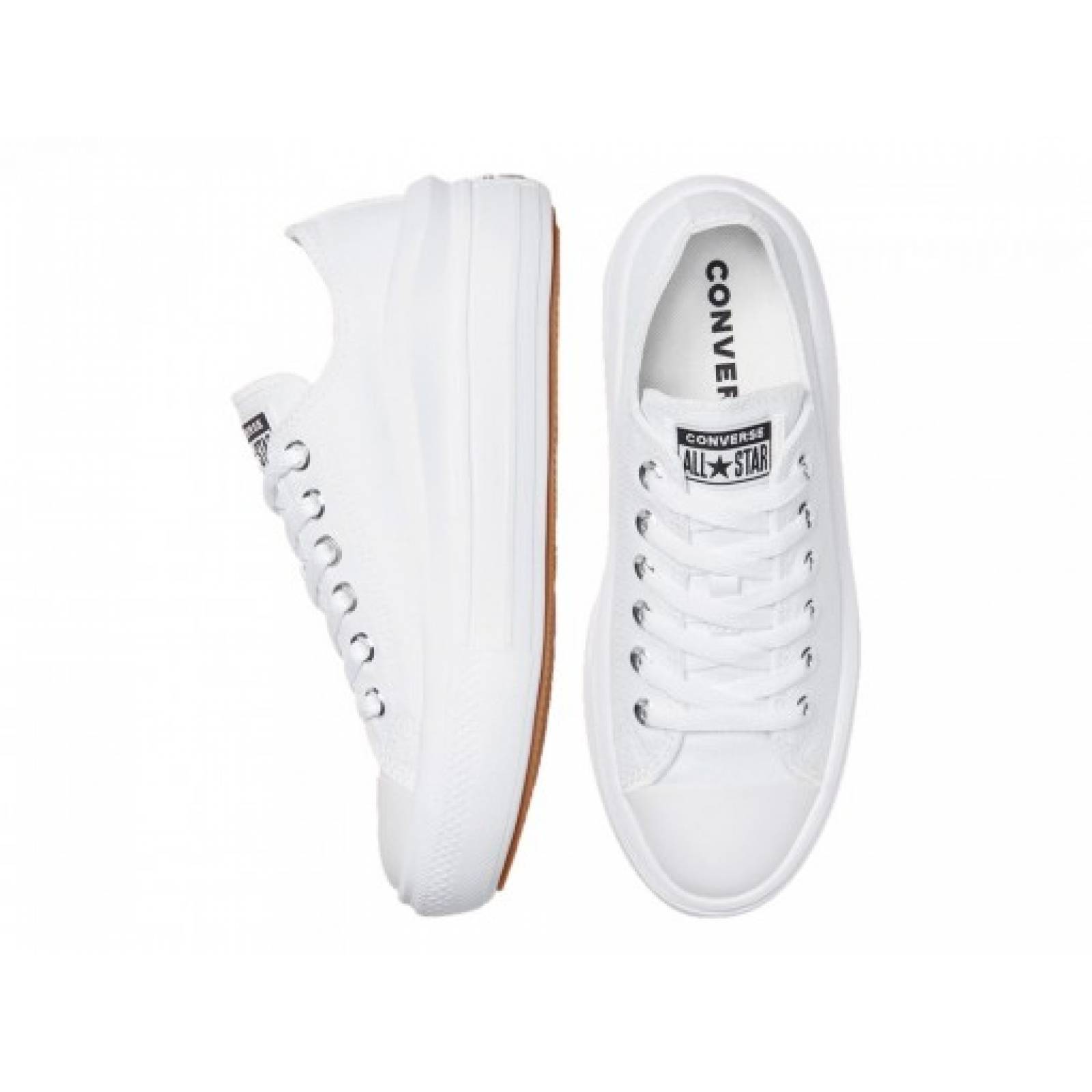 Tenis CONVERSE 570257 WHITE WHITE WHITE CHUCK TAYLOR ALL STAR MOVE OX  22 27 DAMAS