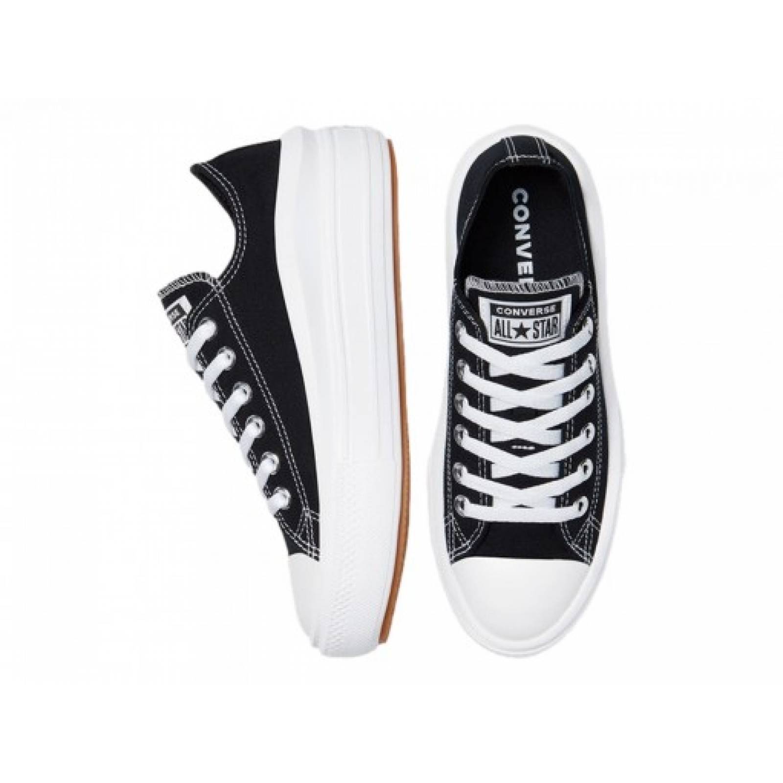 Tenis CONVERSE 570256 BLACK WHITE WHITE CHUCK TAYLOR ALL STAR MOVE OX  22 27 DAMAS