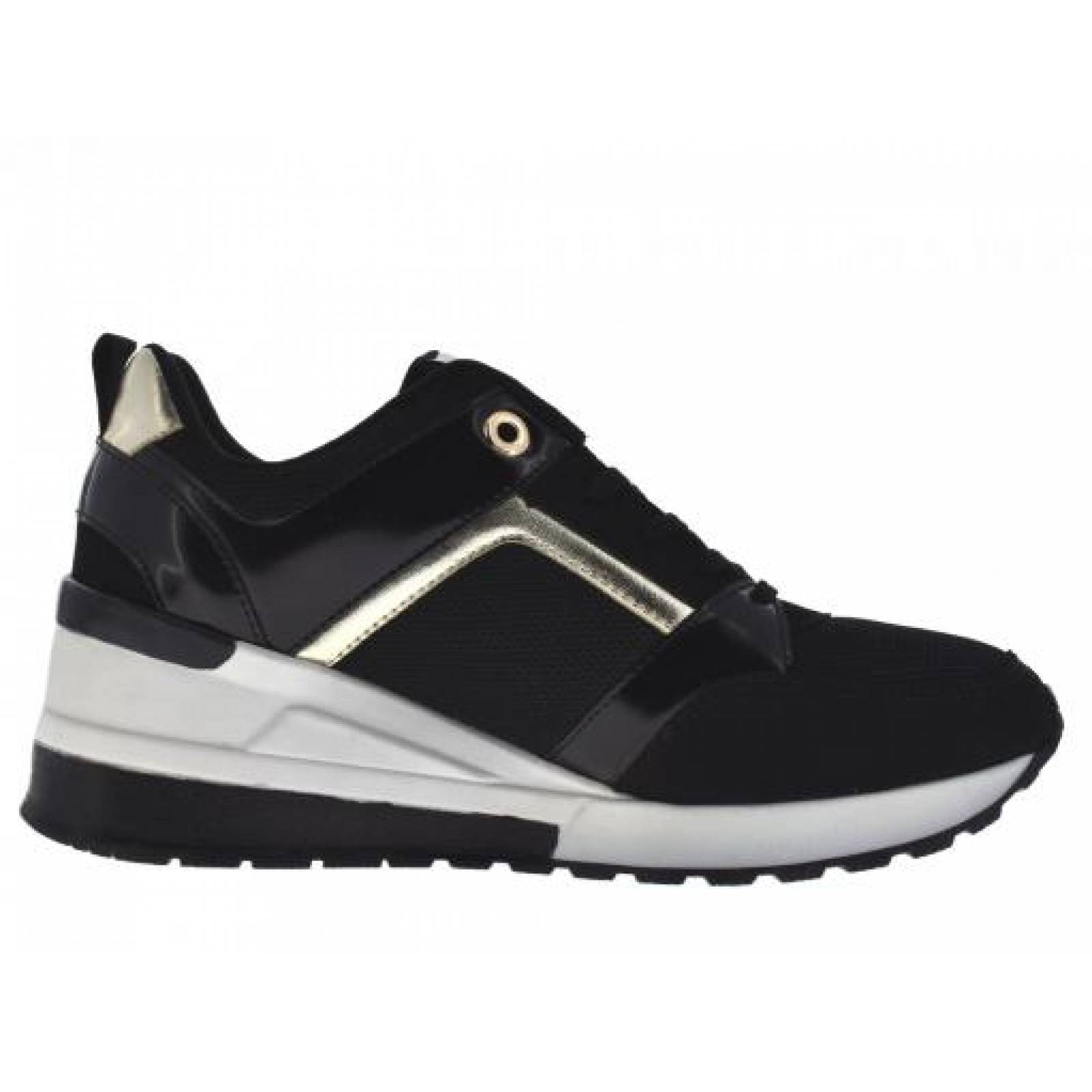 Tenis BABY QUEEN  BABY CATS 0881 25 NEGRO ORO N V  22 AL 27 DAMAS
