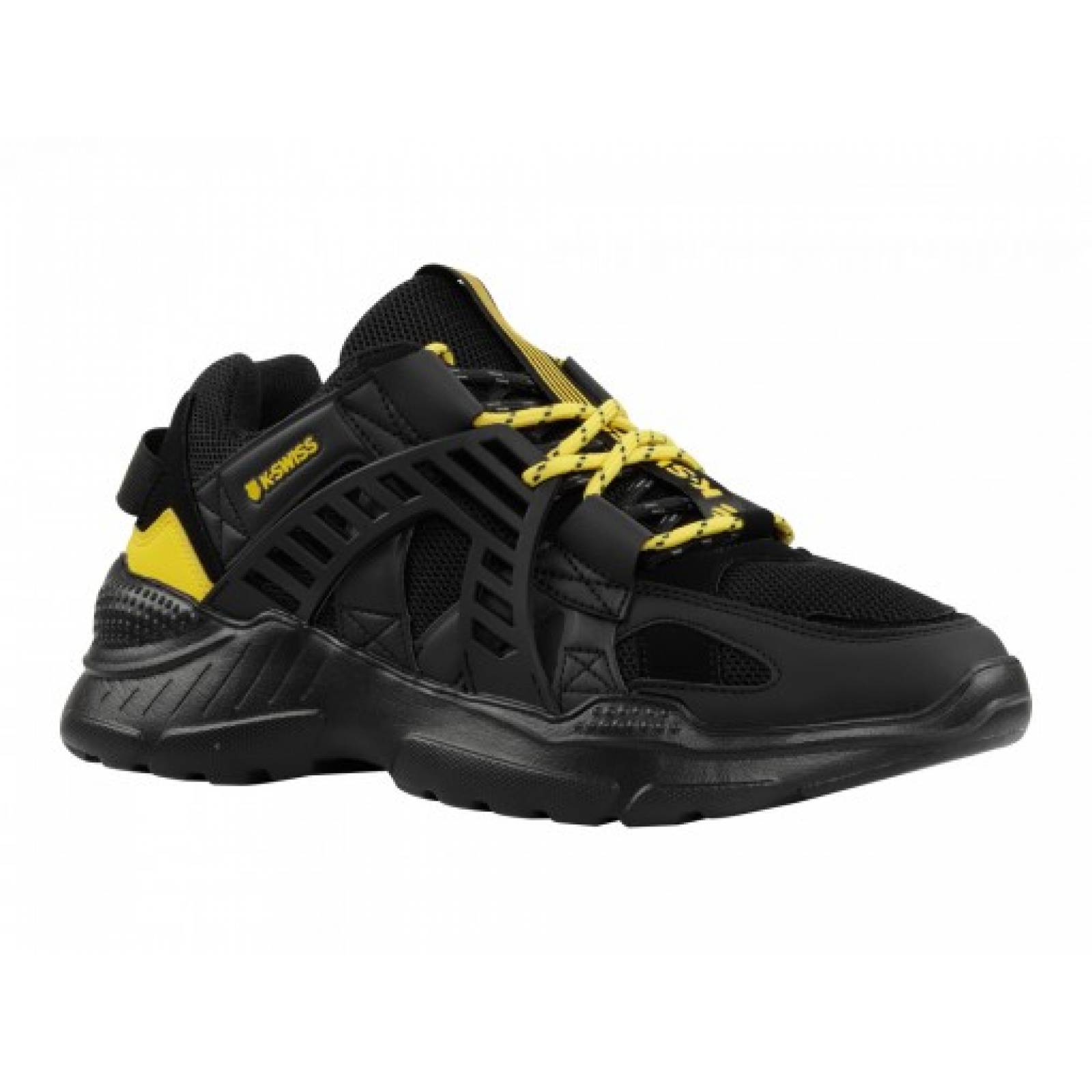 Tenis K SWISS 0F567 017 BLACK YELLOW CHRIS  25 30 CABALLEROS