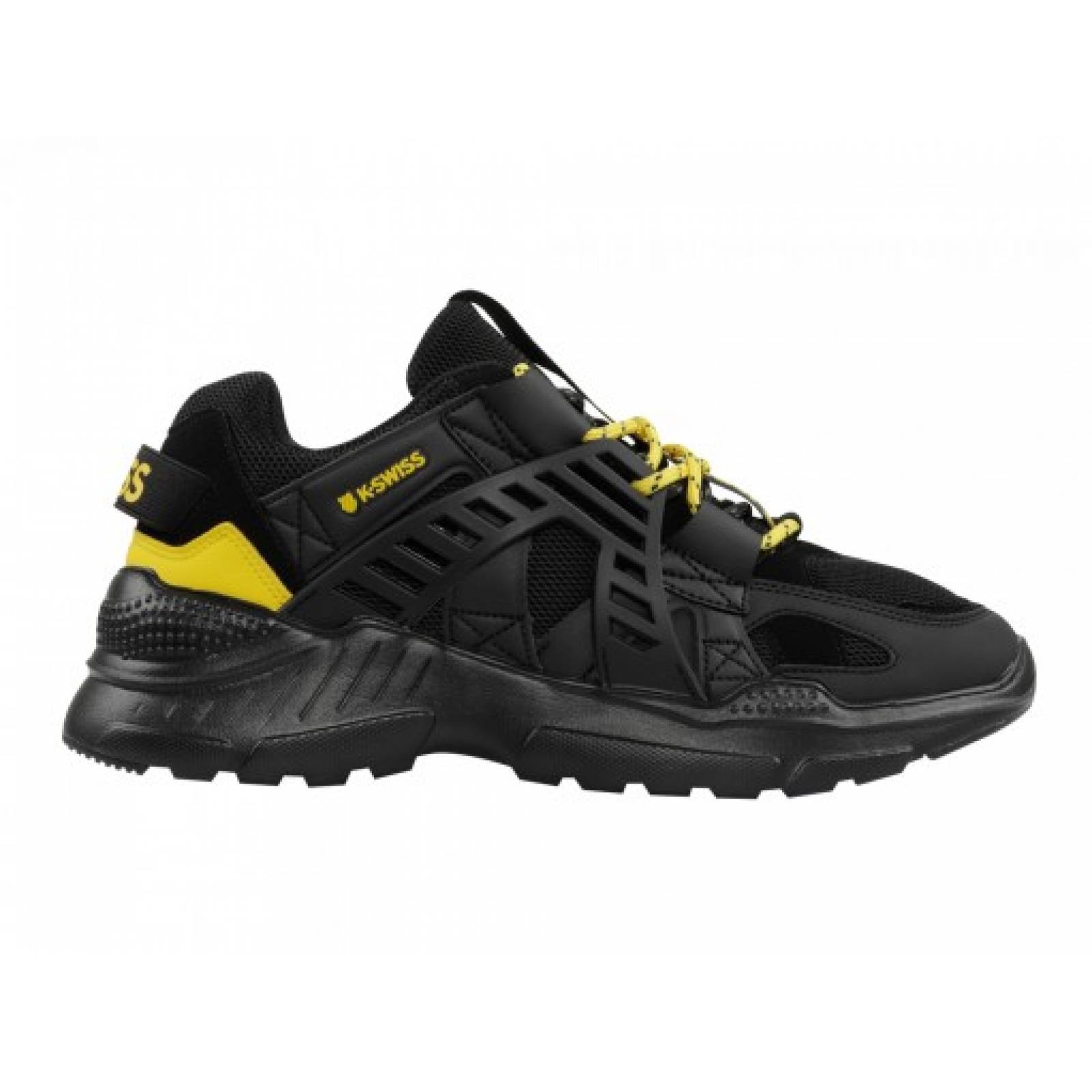 Tenis K SWISS 0F567 017 BLACK YELLOW CHRIS  25 30 CABALLEROS