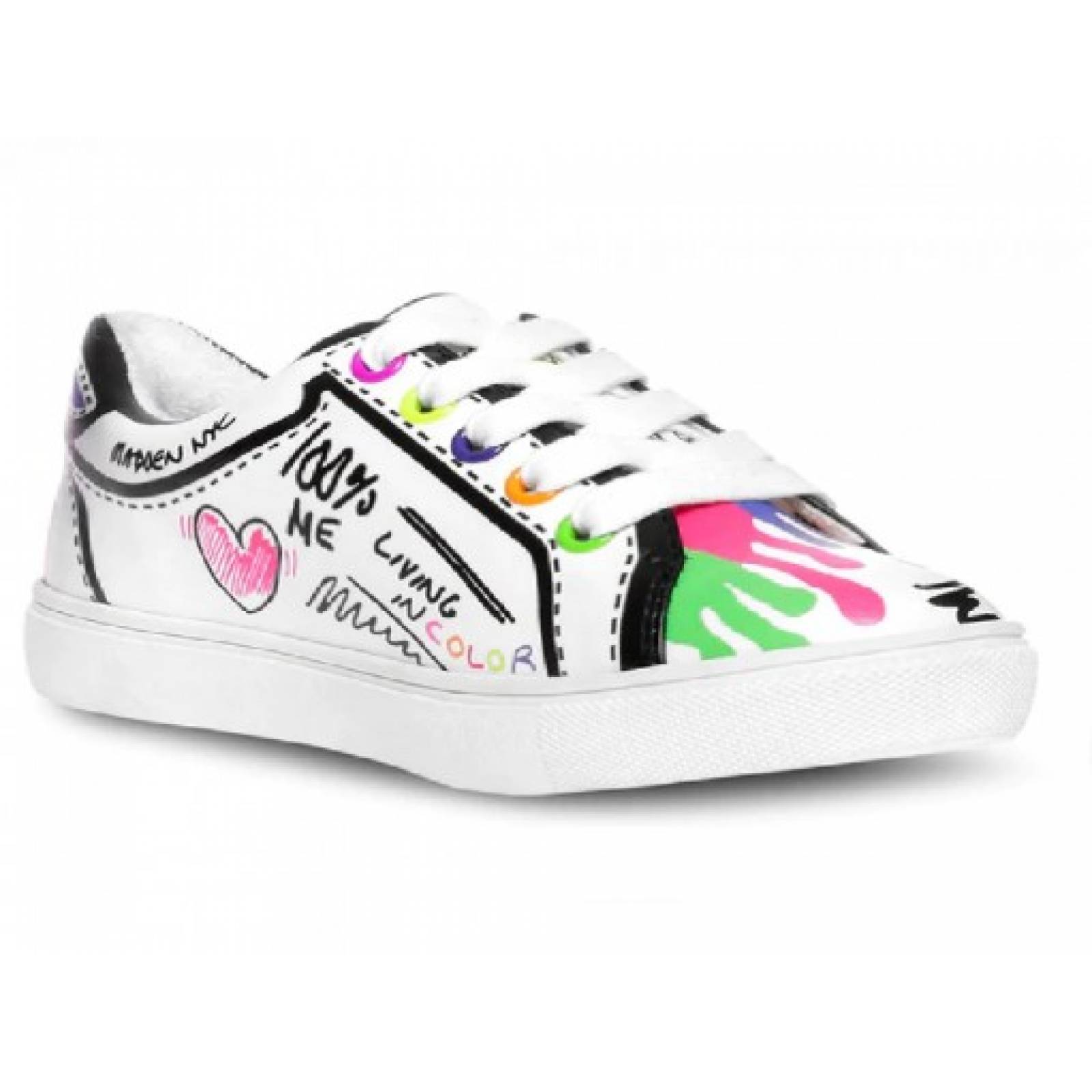 CALZADO STEVE MADDEN JSTORY WHITE MULTI 19 Niñas