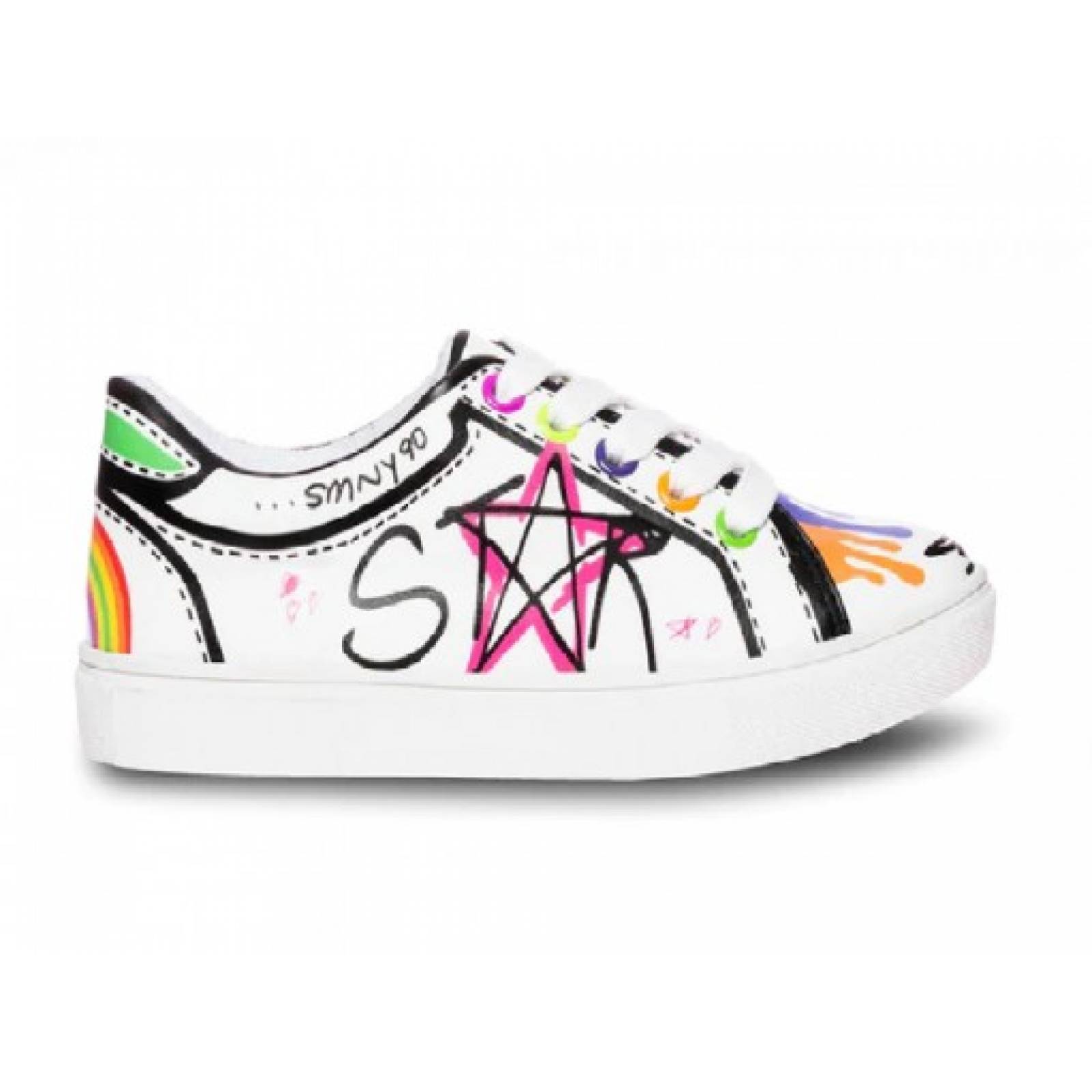 CALZADO STEVE MADDEN JSTORY WHITE MULTI 19 Niñas