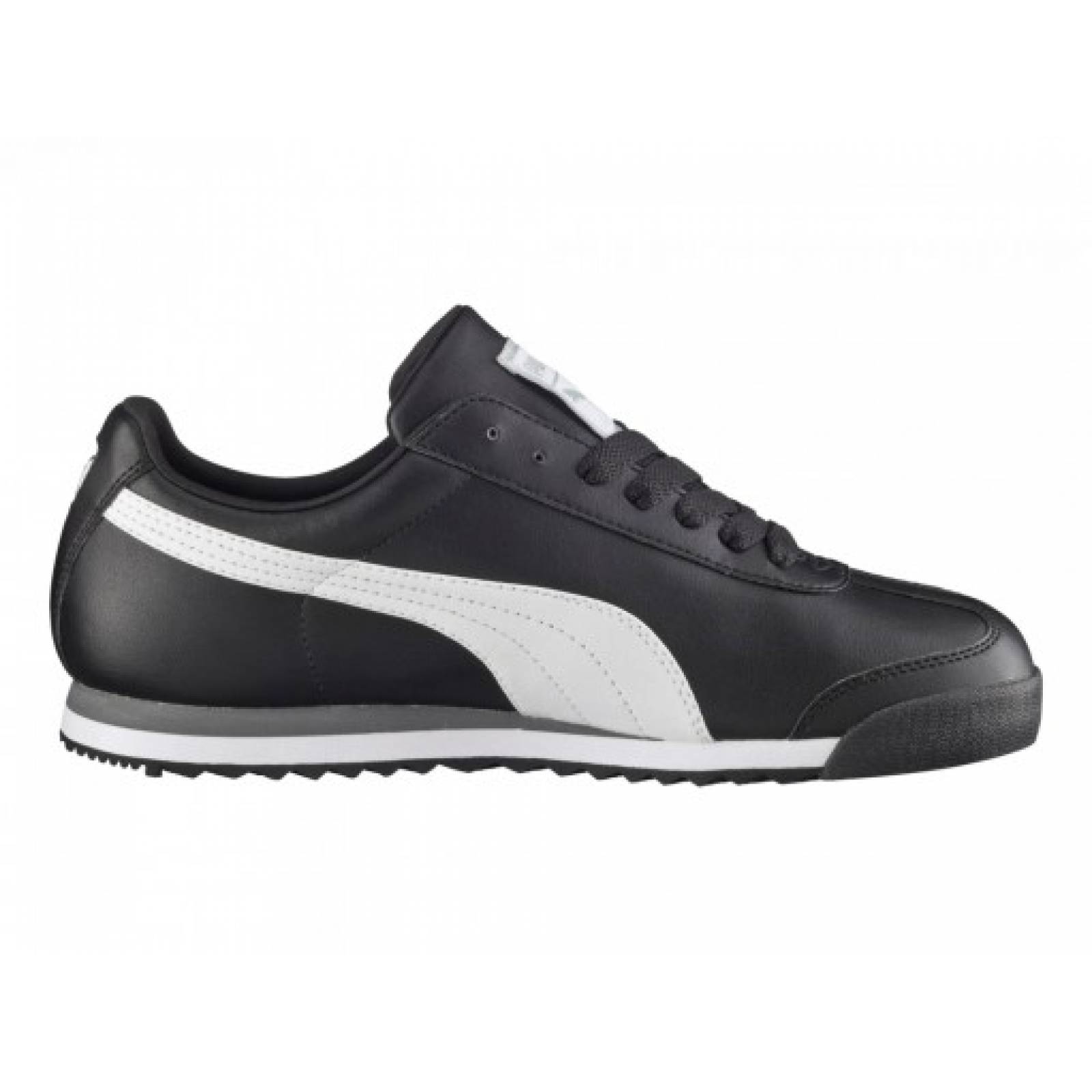 Tenis PUMA 353572 11 BLACK WHITE SILVER ROMA BASIC  25 30 Hombre