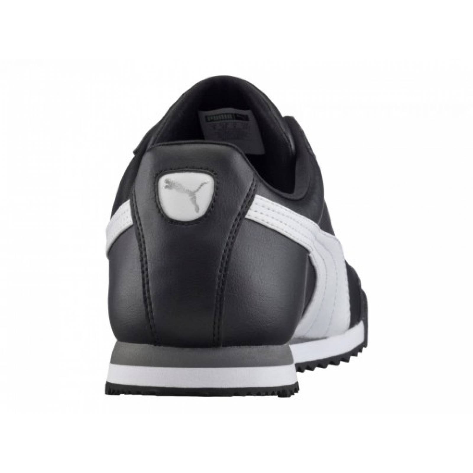 Tenis PUMA 353572 11 BLACK WHITE SILVER ROMA BASIC  25 30 Hombre