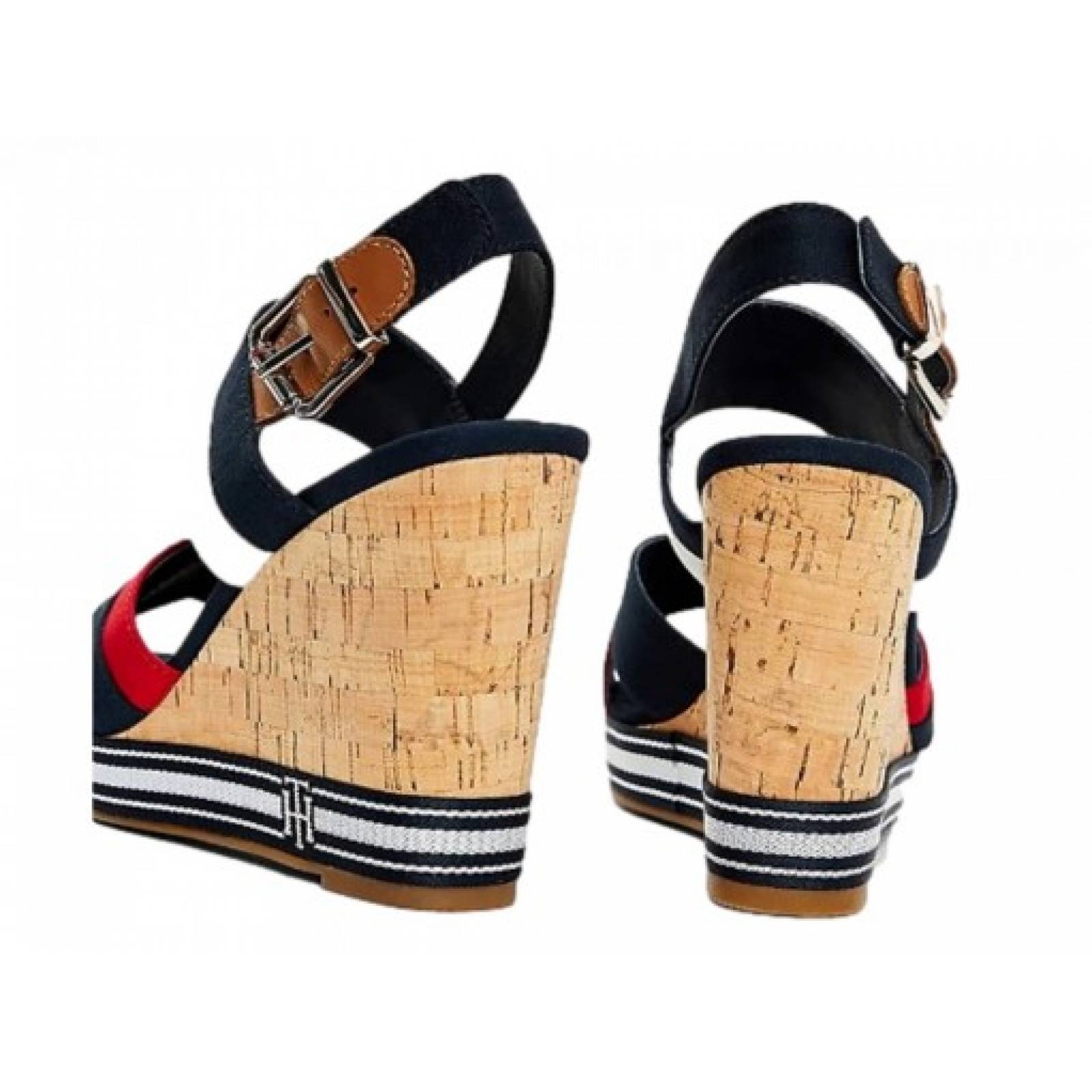 SANDALIA PLATAFORMA TOMMY HILFIGER FW0F W05694 DW5 BLUE TOMMY ESSENTIAL HIGH WEDGE  22 27 DAMAS